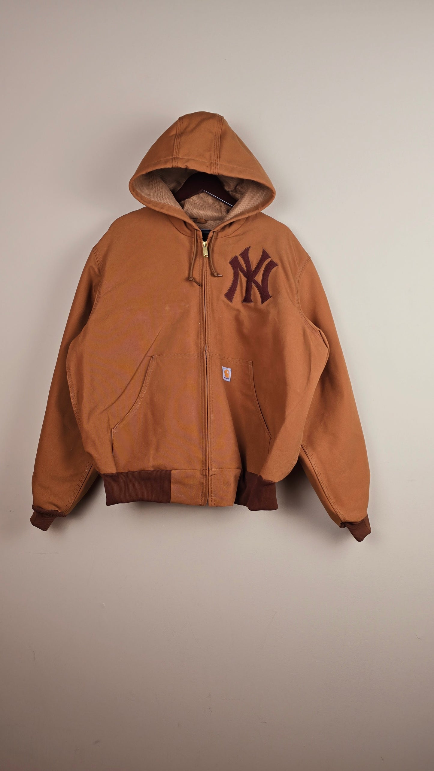 Vintage Carhartt x NY Hoodie Jacket | Brown | L | 075