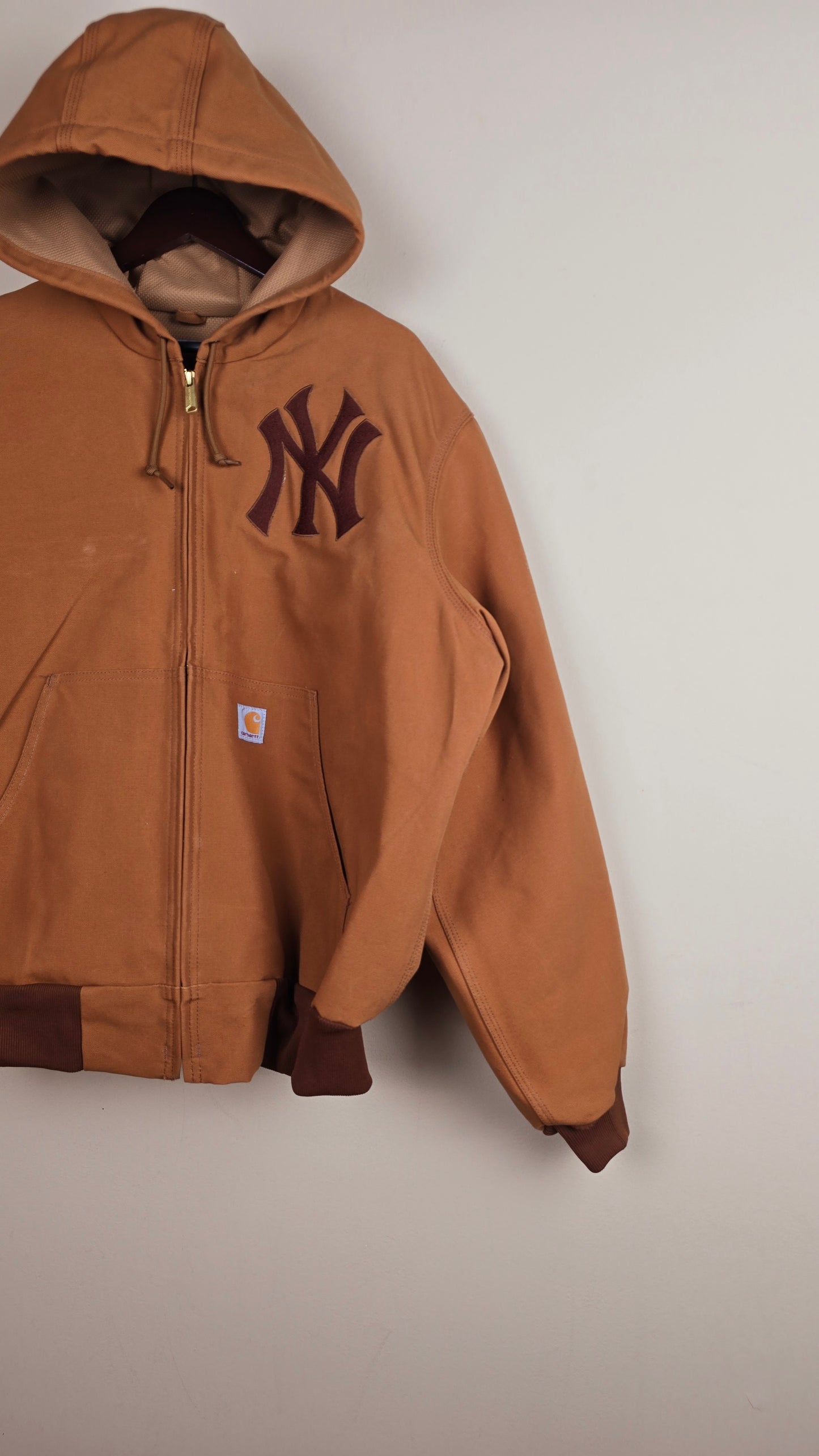 Vintage Carhartt x NY Hoodie Jacket | Brown | L | 075