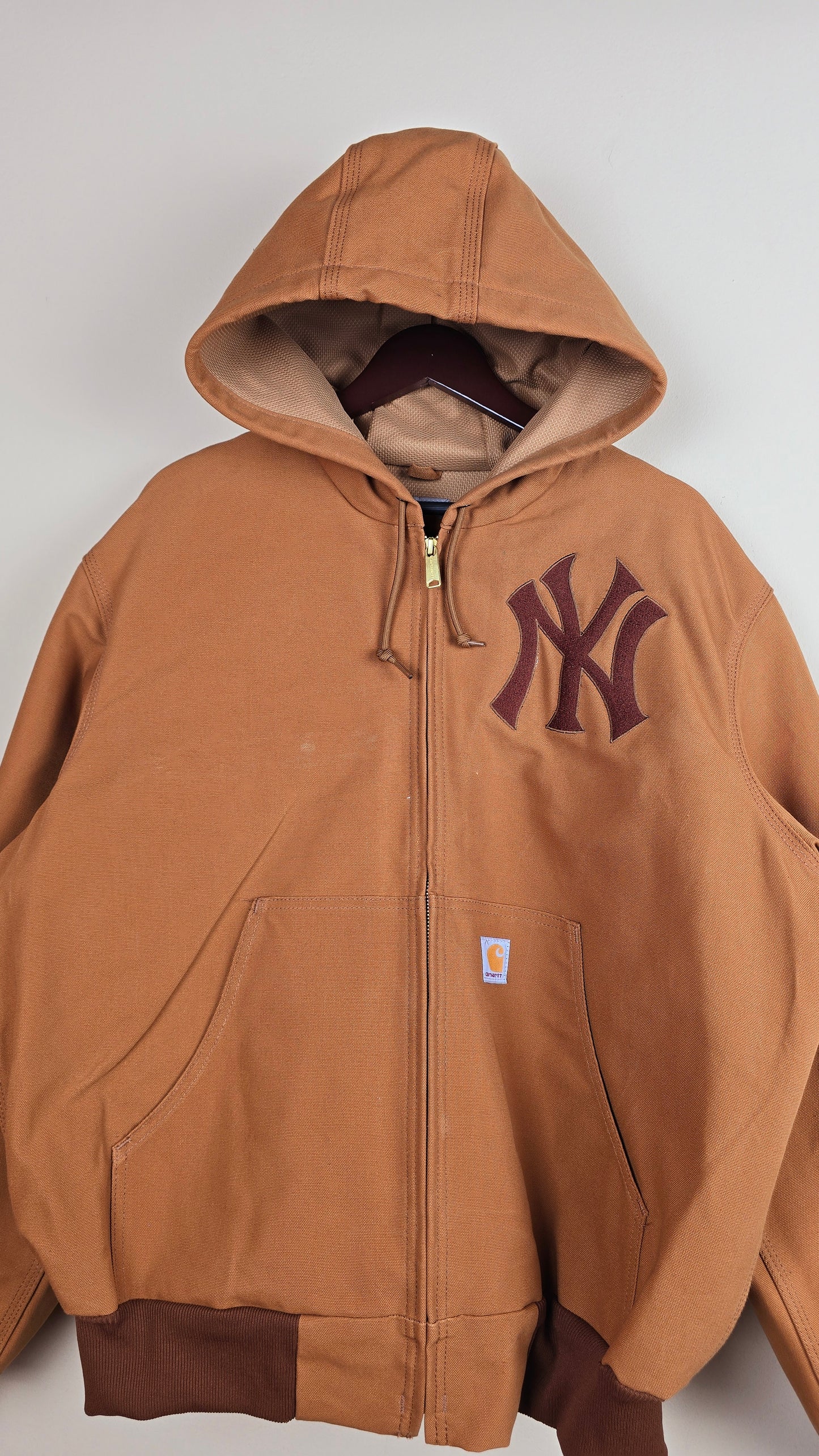 Vintage Carhartt x NY Hoodie Jacket | Brown | L | 075