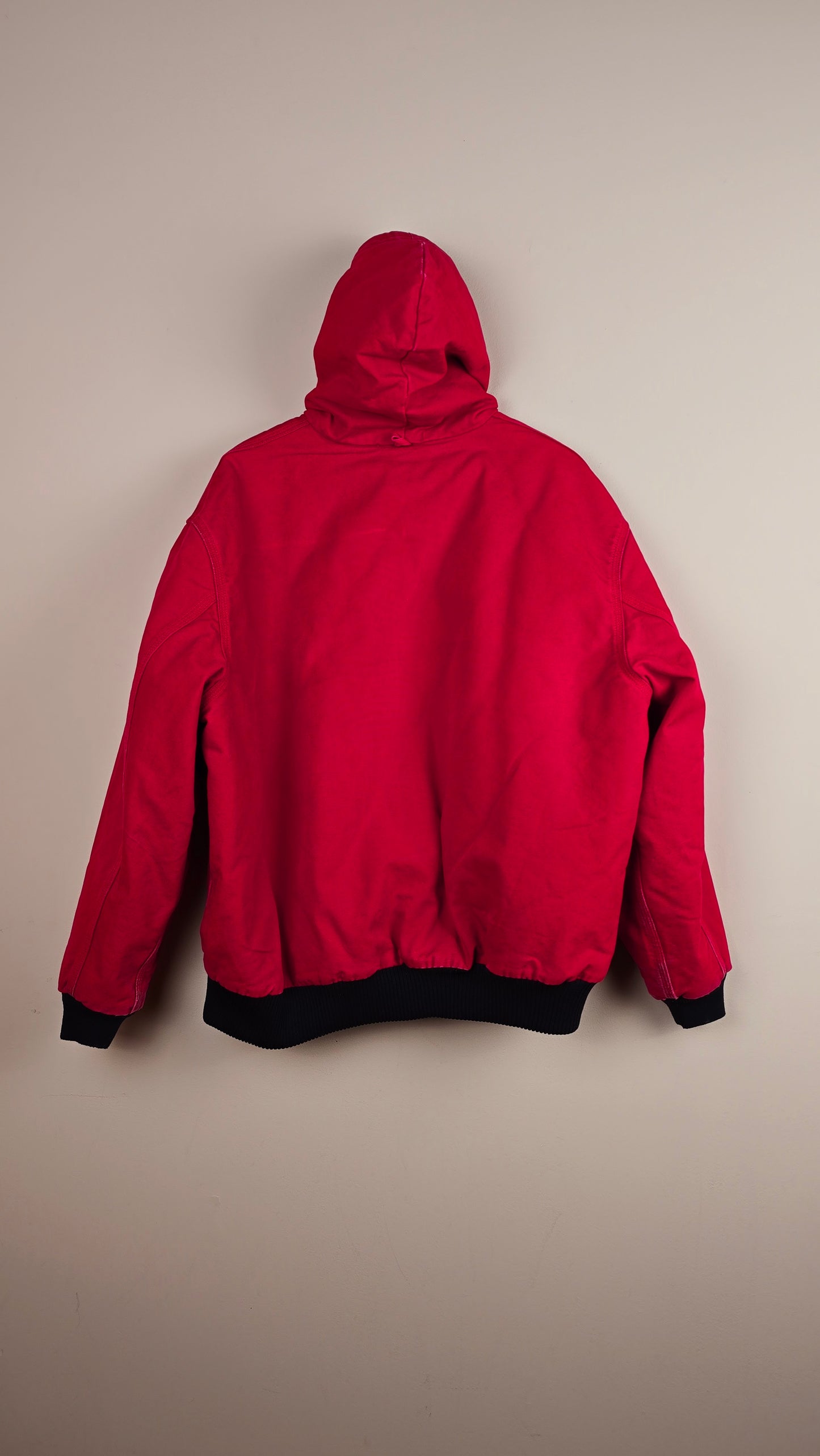 Vintage Carhartt x NY Hoodie Jacket | Blood Red | XL | 082