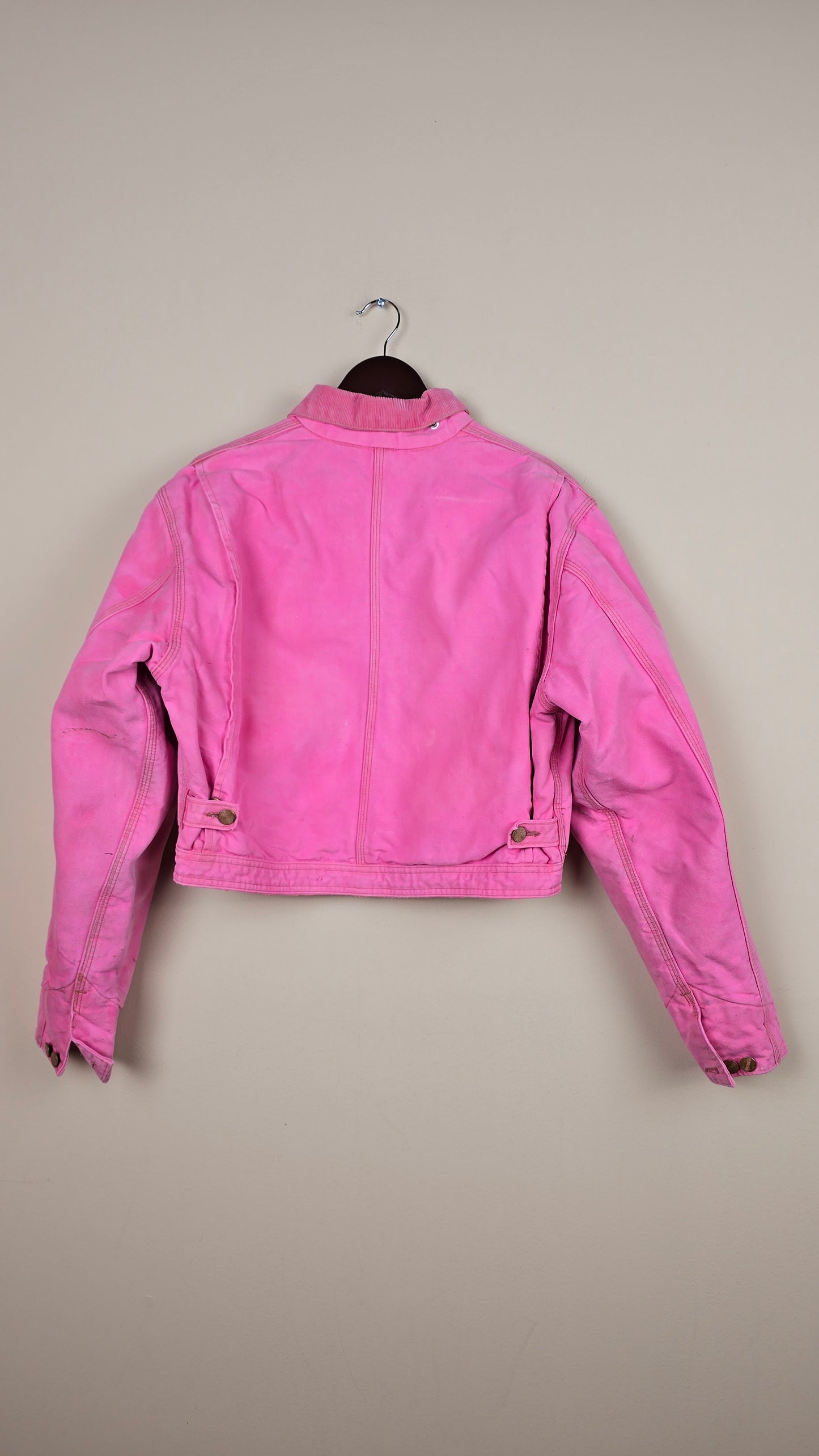 Vintage Carhartt X NY Yankees Cropped Jacket | Pink | Size M | J029
