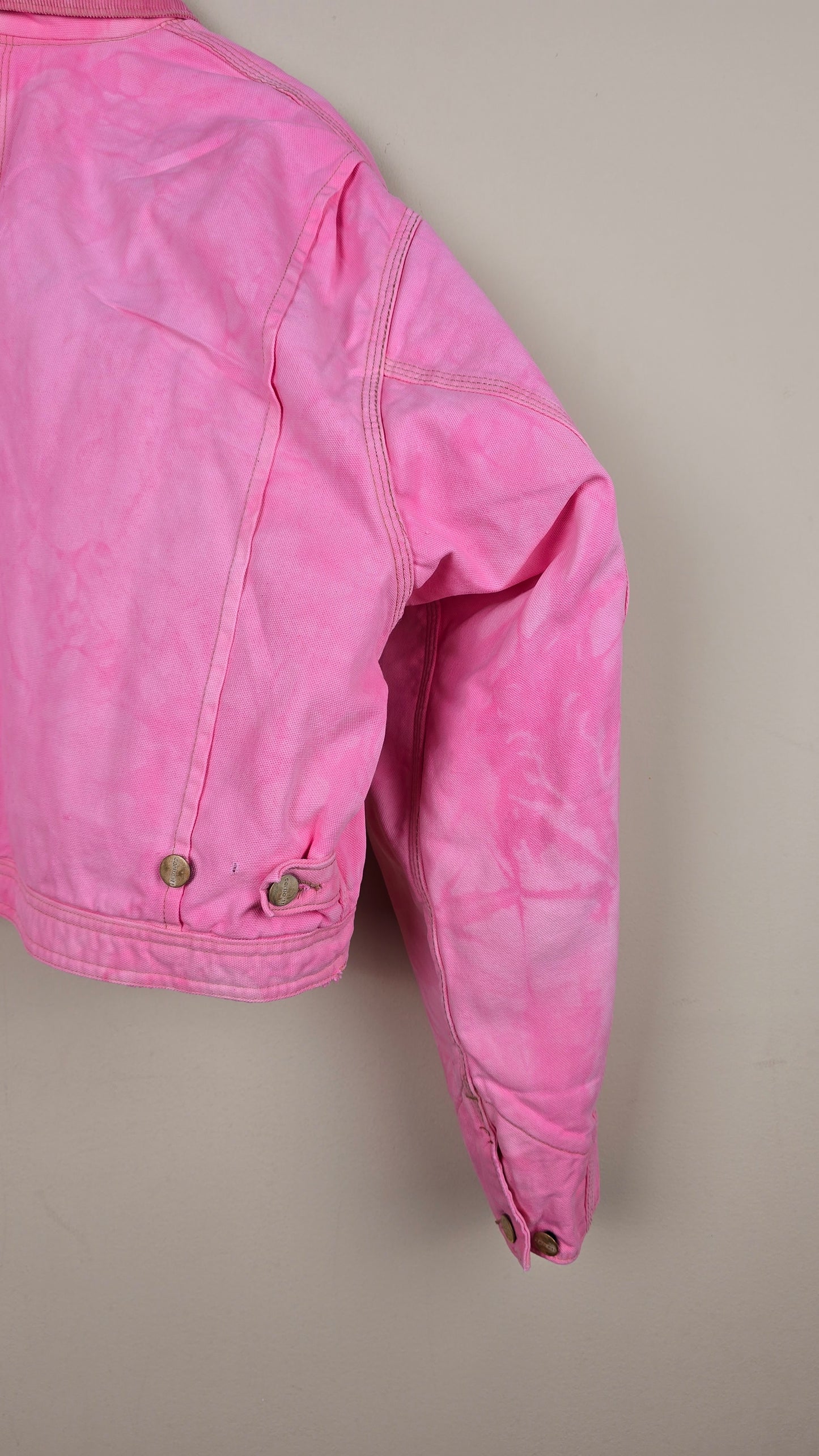 Vintage Carhartt X NY Yankees Cropped Jacket | Camo Pink | Size 2XL | J033