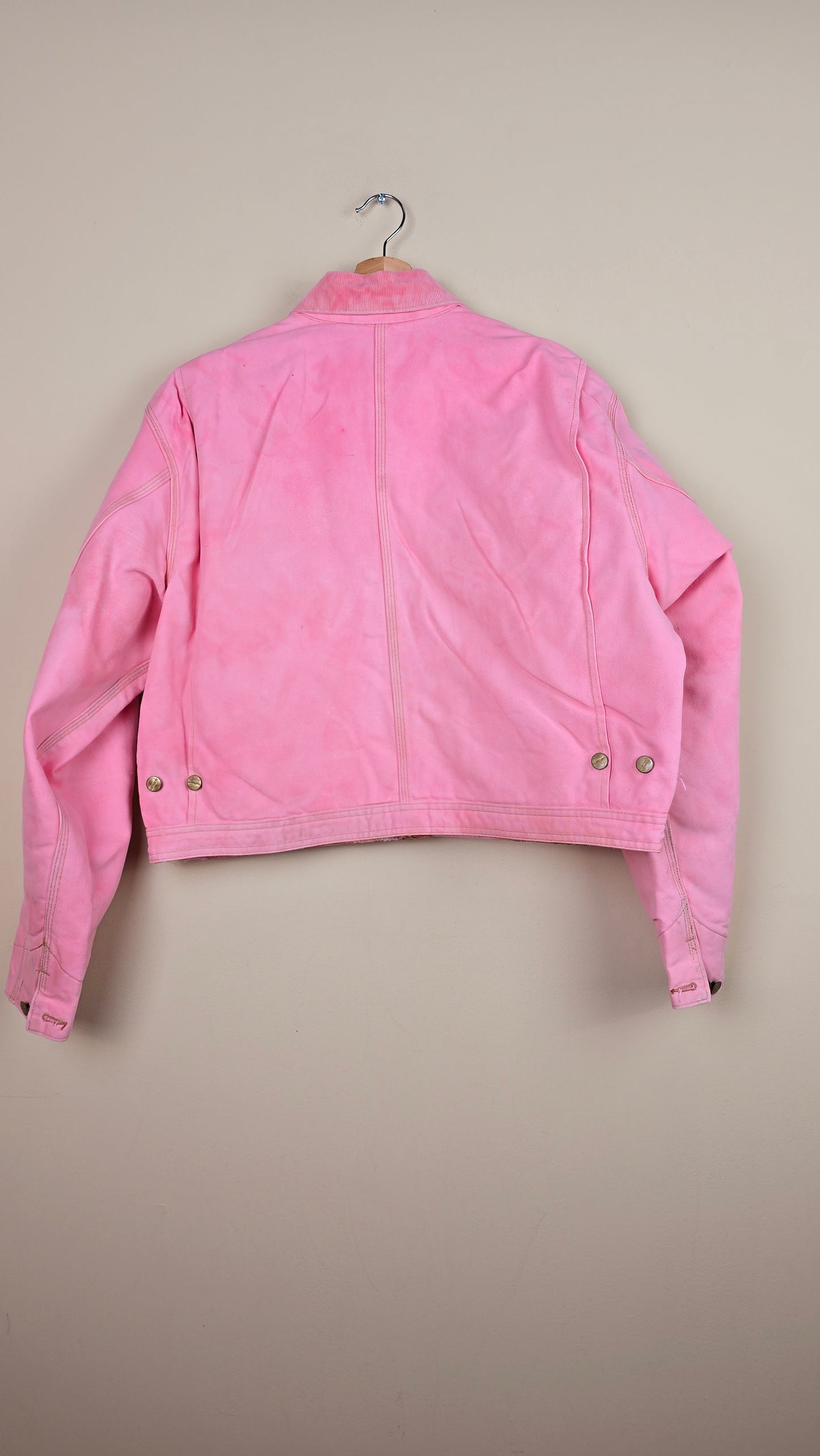Vintage Carhartt X NY Yankees Cropped Jacket | Pink | 2XL | J043