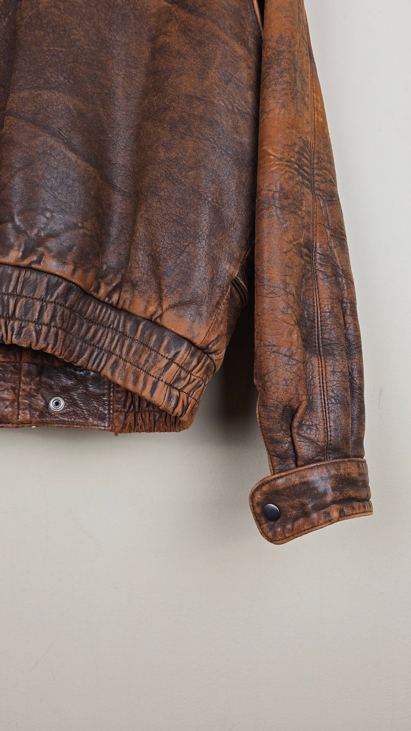 Vintage NY Brown Leather Jacket | M | L02