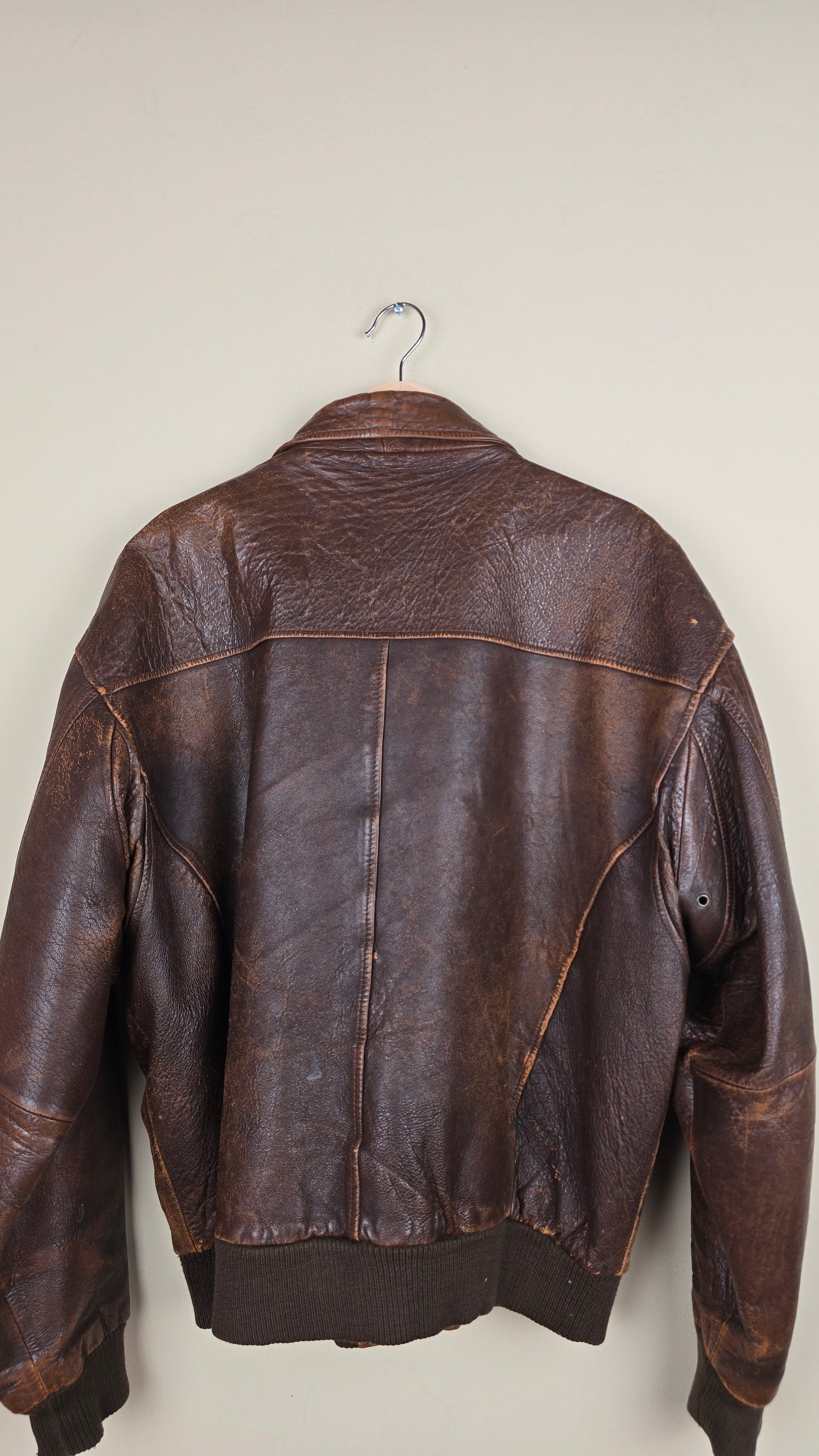 Vintage NY Brown Leather Jacket | L | L04