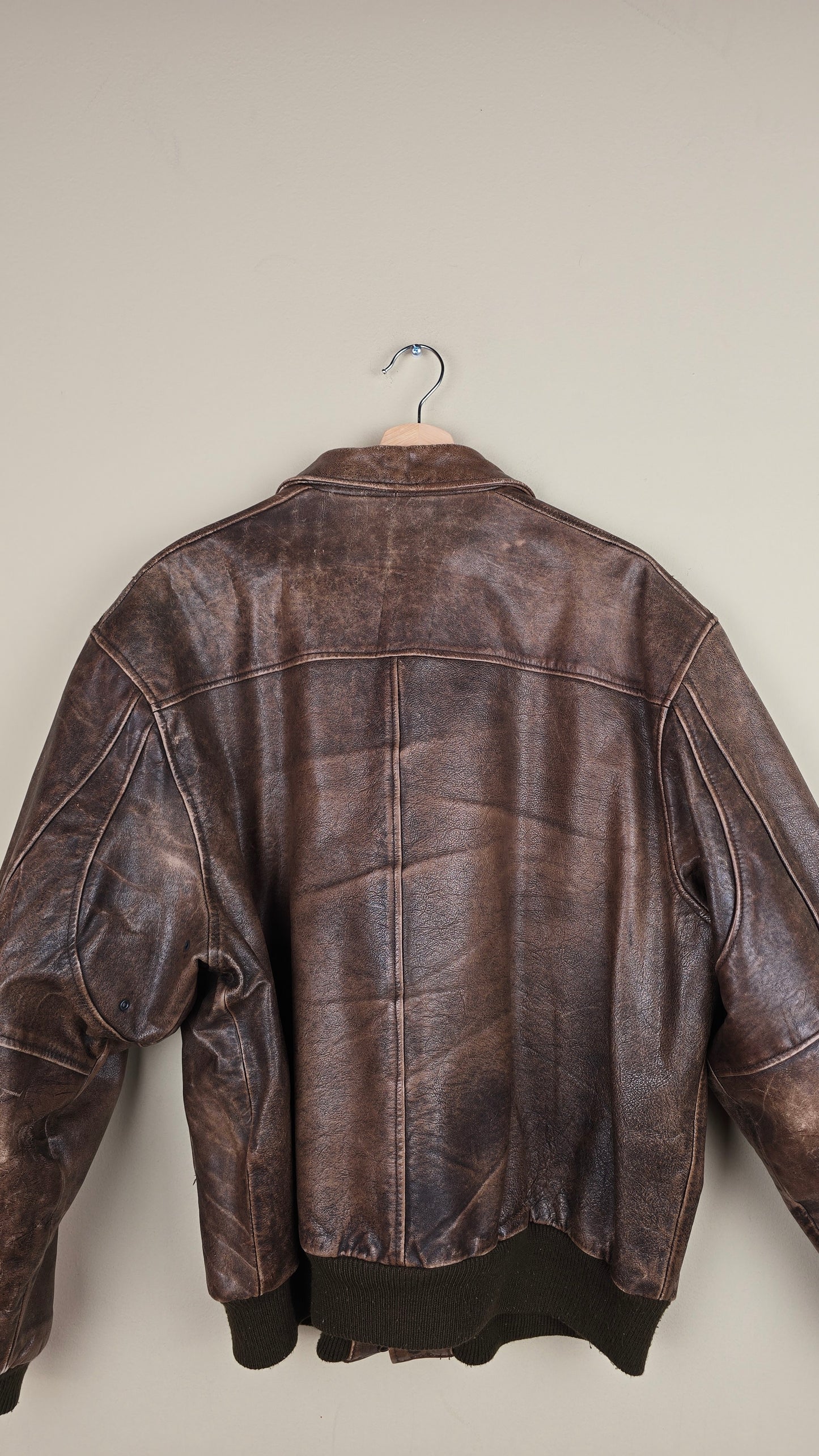 Vintage NY Brown Leather Jacket | L | L08