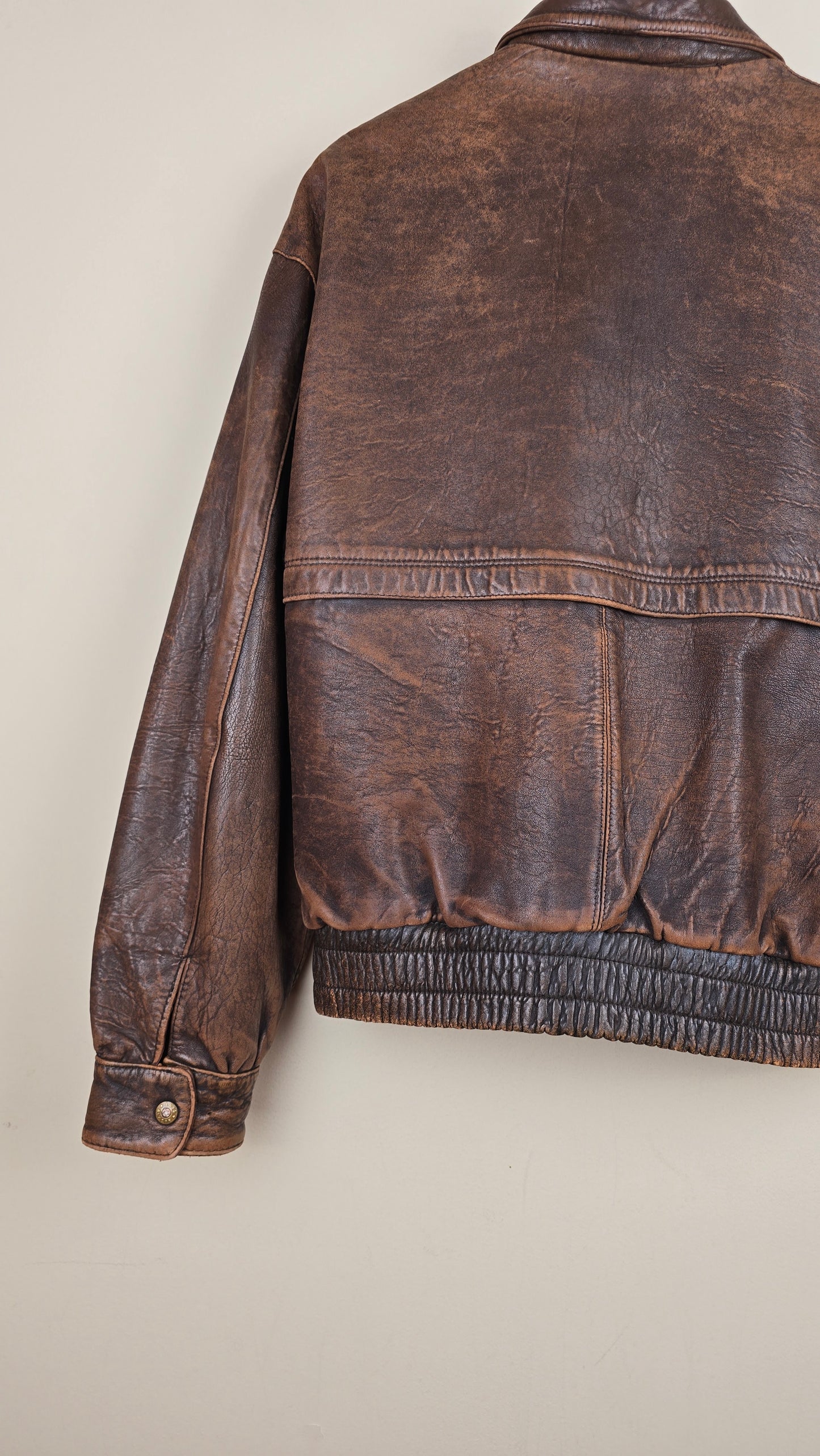 Vintage NY Brown Leather Jacket | L | L09