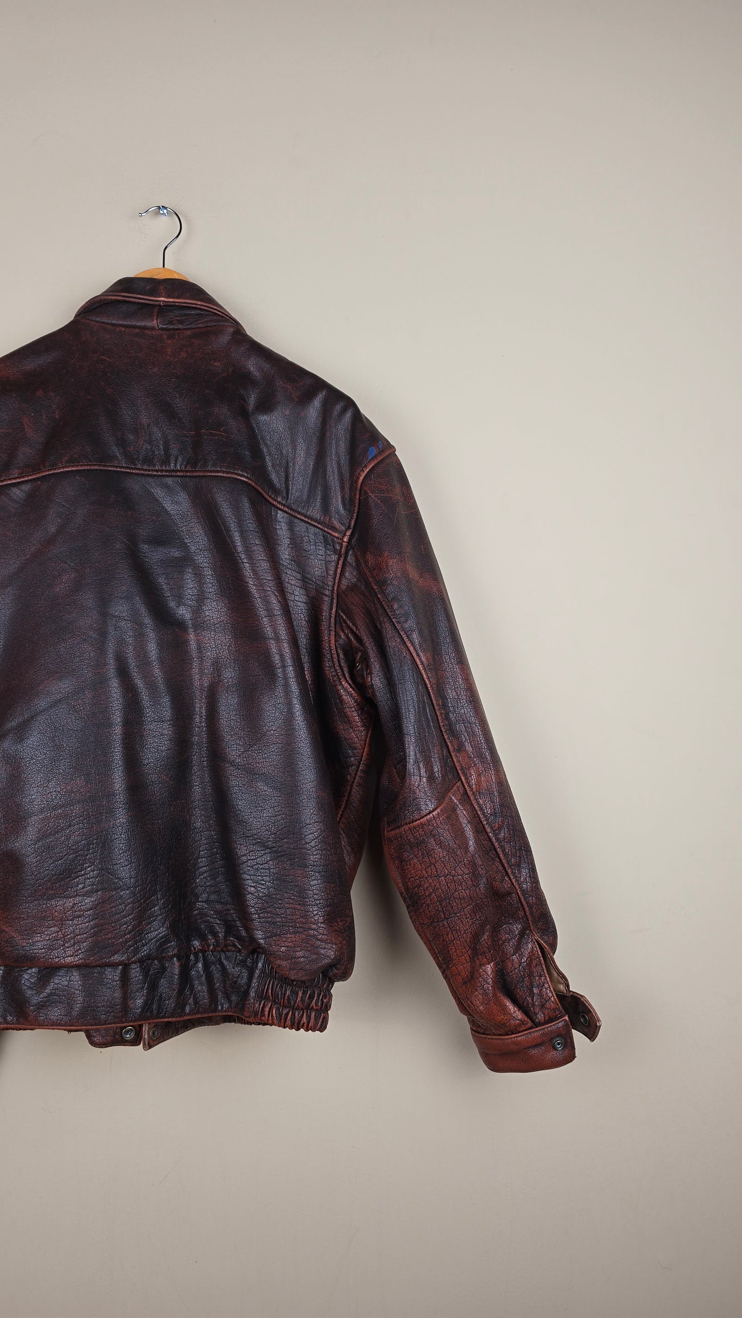 Vintage NY Brown Leather Jacket | XL | L11