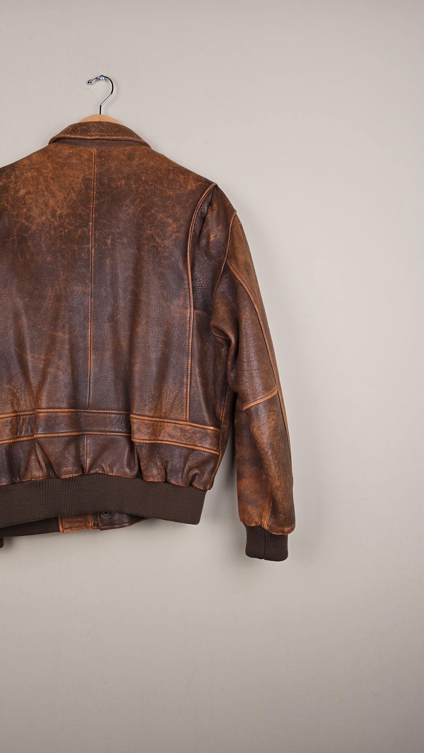 Vintage NY Brown Leather Jacket | L | L12