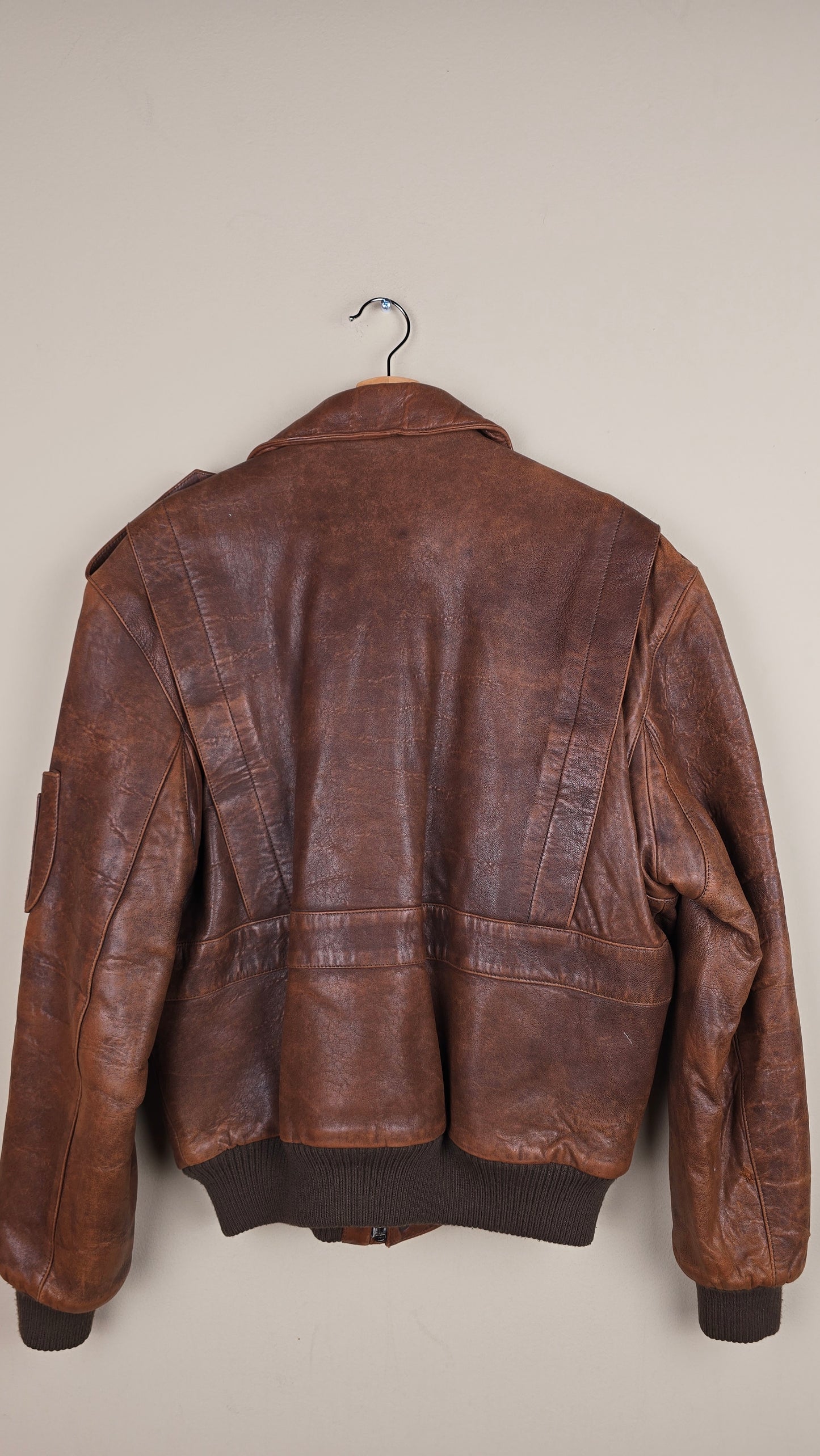 Vintage NY Brown Leather Jacket | L | L17