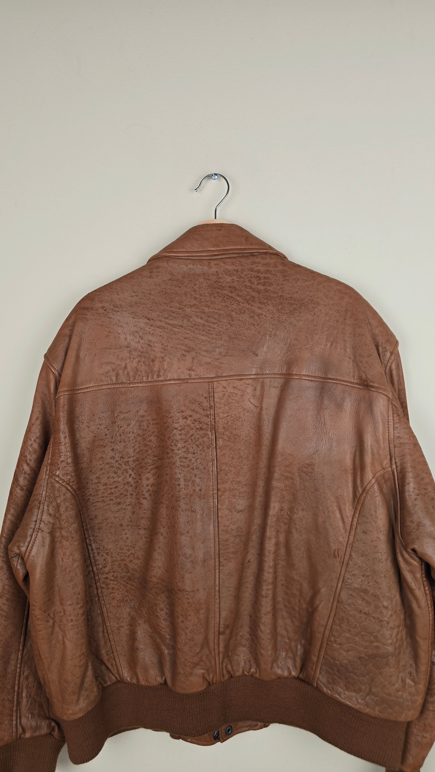 Vintage NY Brown Leather Jacket | L | L20