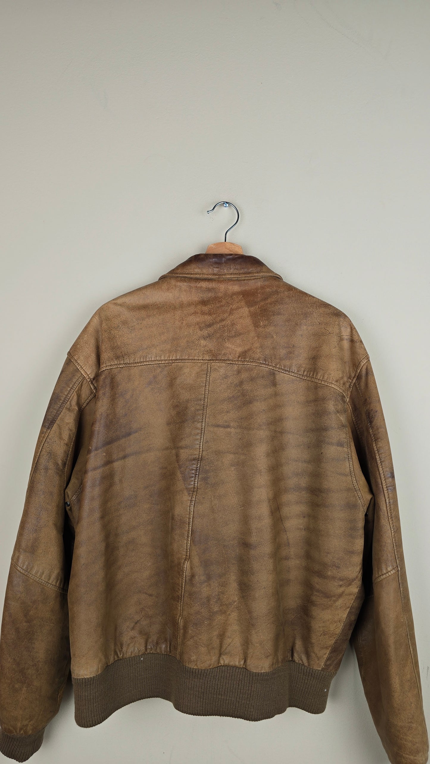 Vintage NY Brown Leather Jacket | L | L26