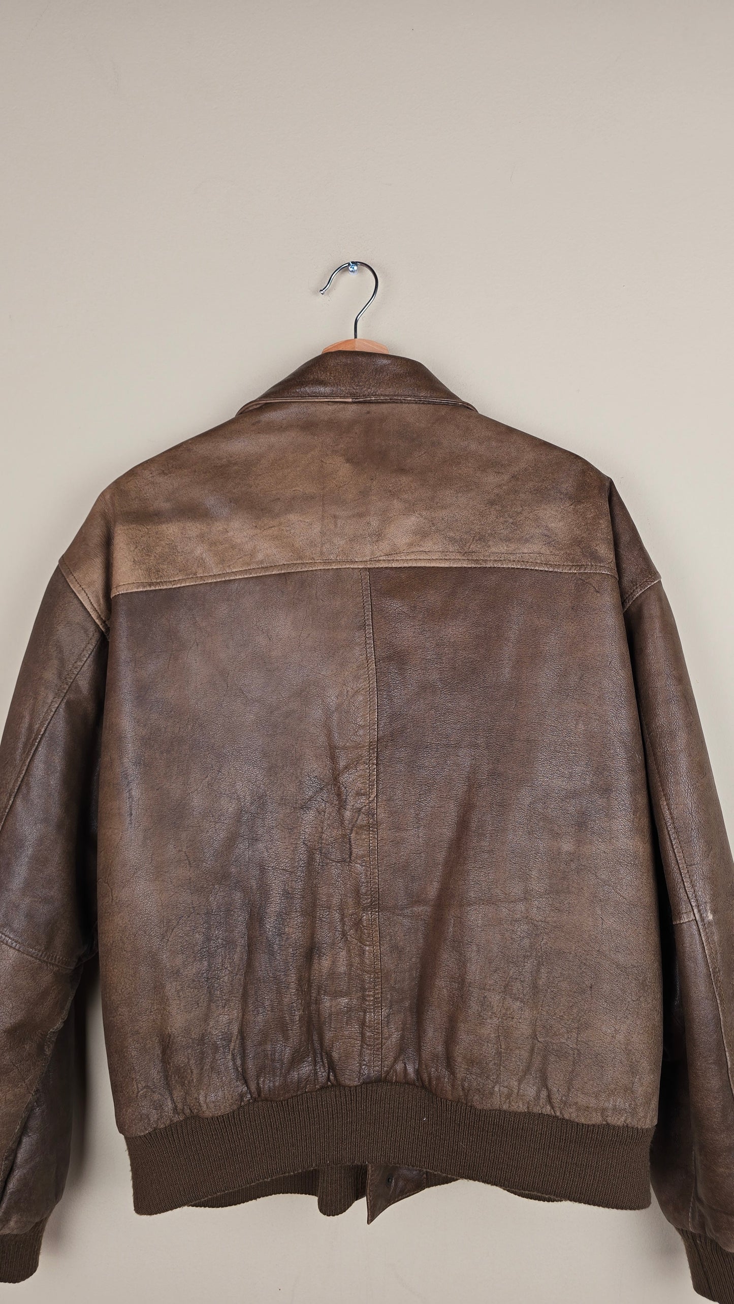 Vintage NY Brown Leather Jacket | L | L29