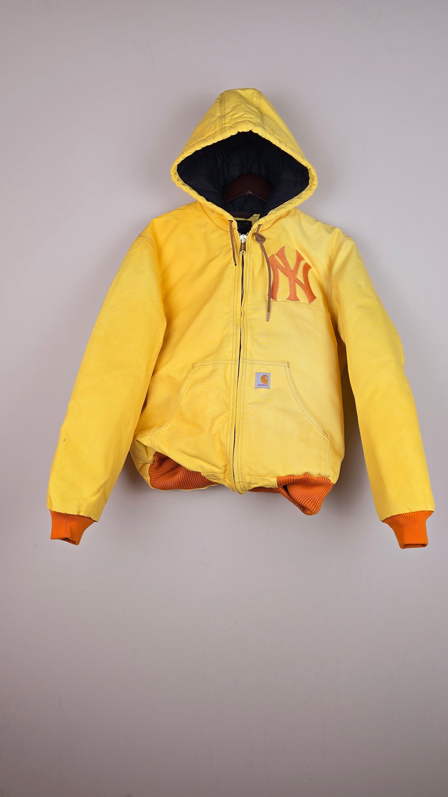 Vintage Carhartt x NY Hoodie Jacket | Mustard Yellow| S | H28