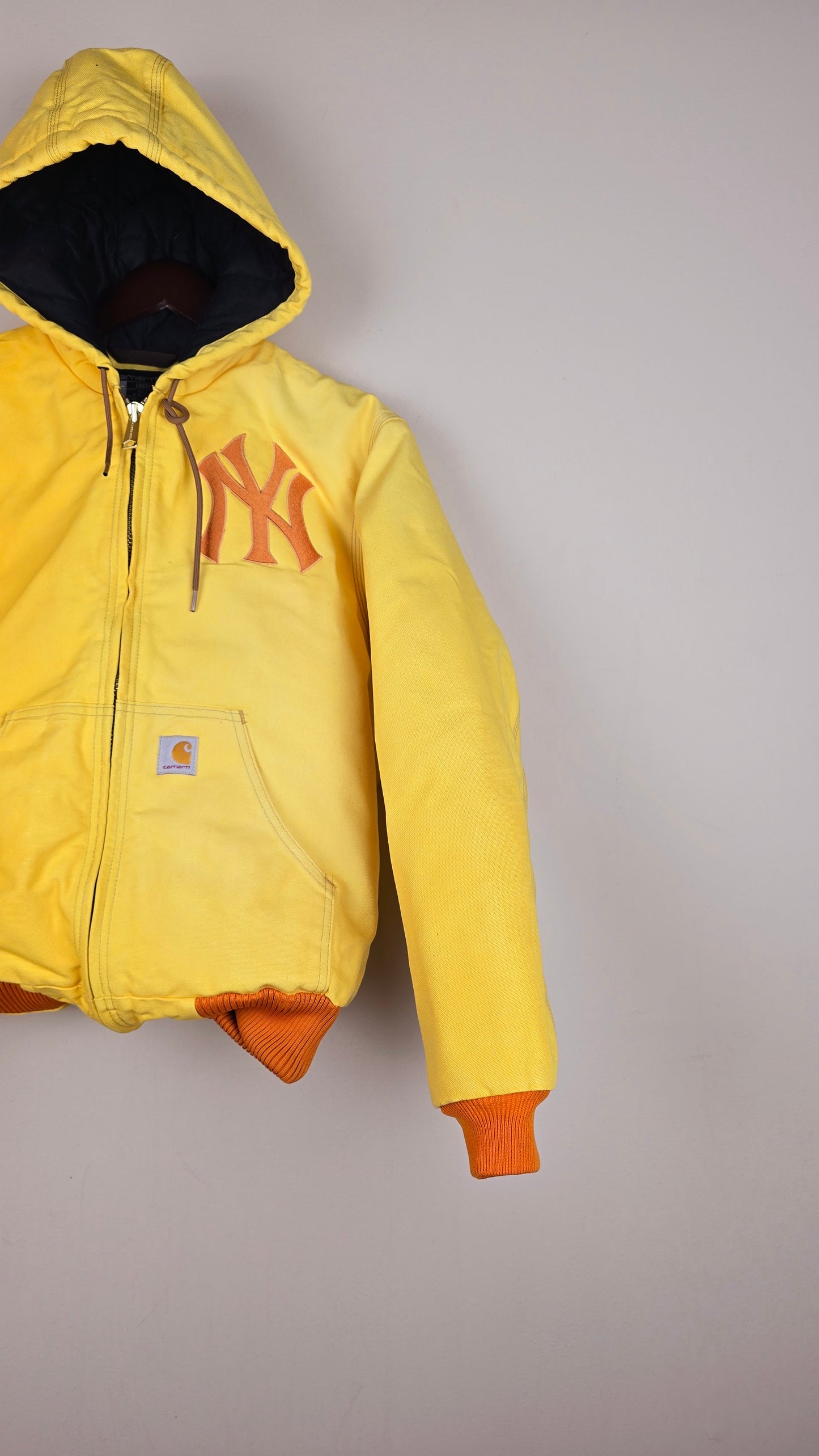 Vintage Carhartt x NY Hoodie Jacket | Mustard Yellow| S | H28