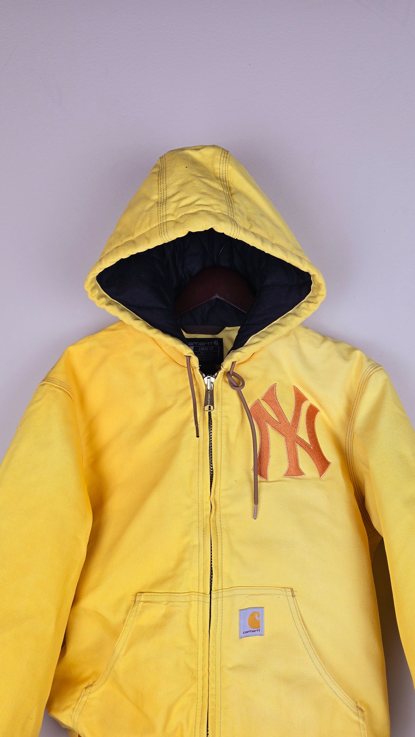 Vintage Carhartt x NY Hoodie Jacket | Mustard Yellow| S | H28