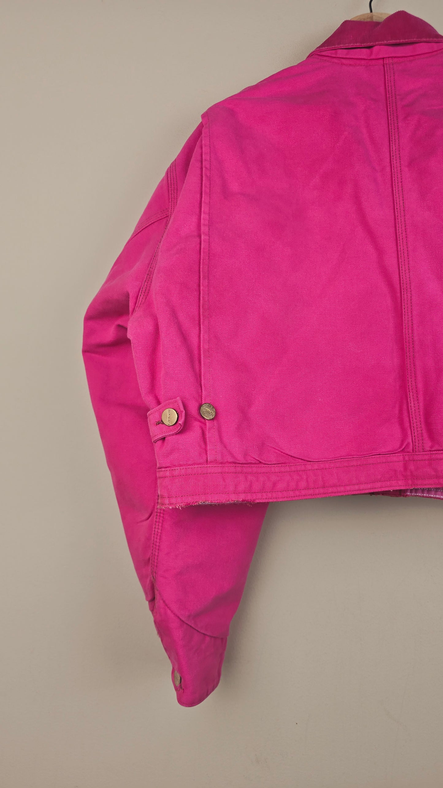 Vintage Carhartt X NY Yankees Cropped Jacket | Hot Pink | Size L | OP3