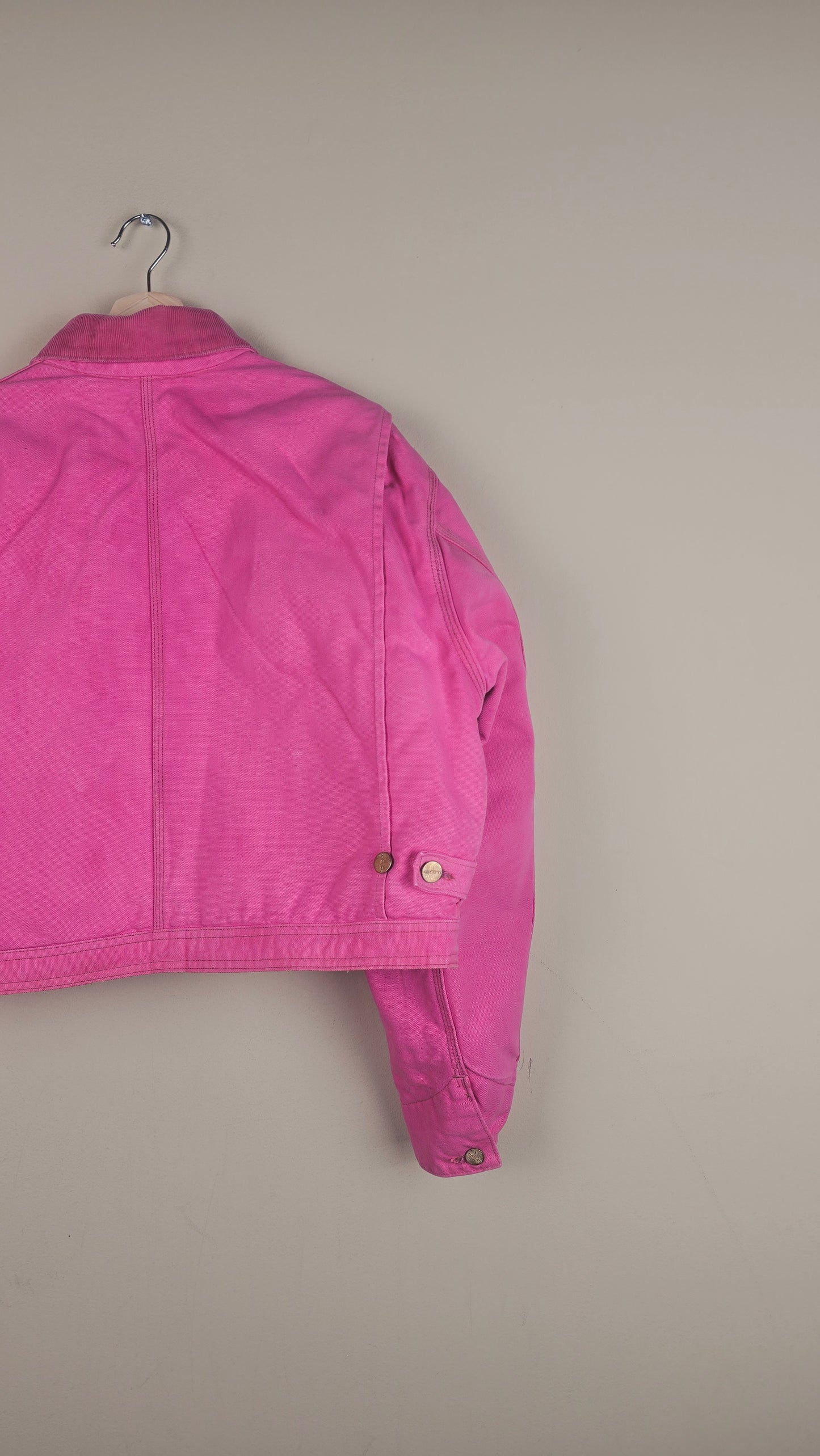 Vintage Carhartt X NY Yankees Cropped Jacket | Baby Pink | Size M | OP14