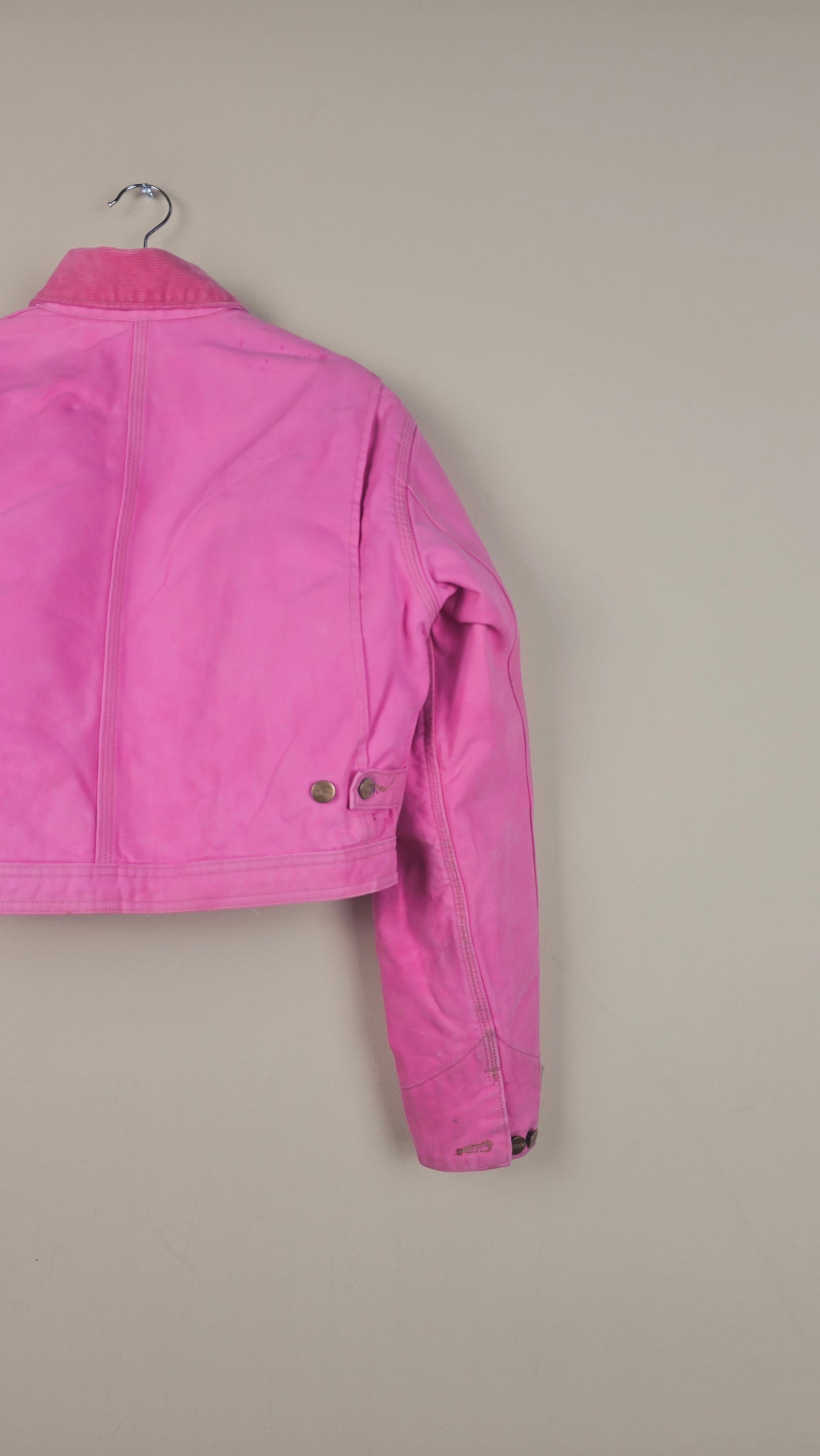 Vintage Carhartt X NY Yankees Cropped Jacket | Baby pink | Size S | OP33