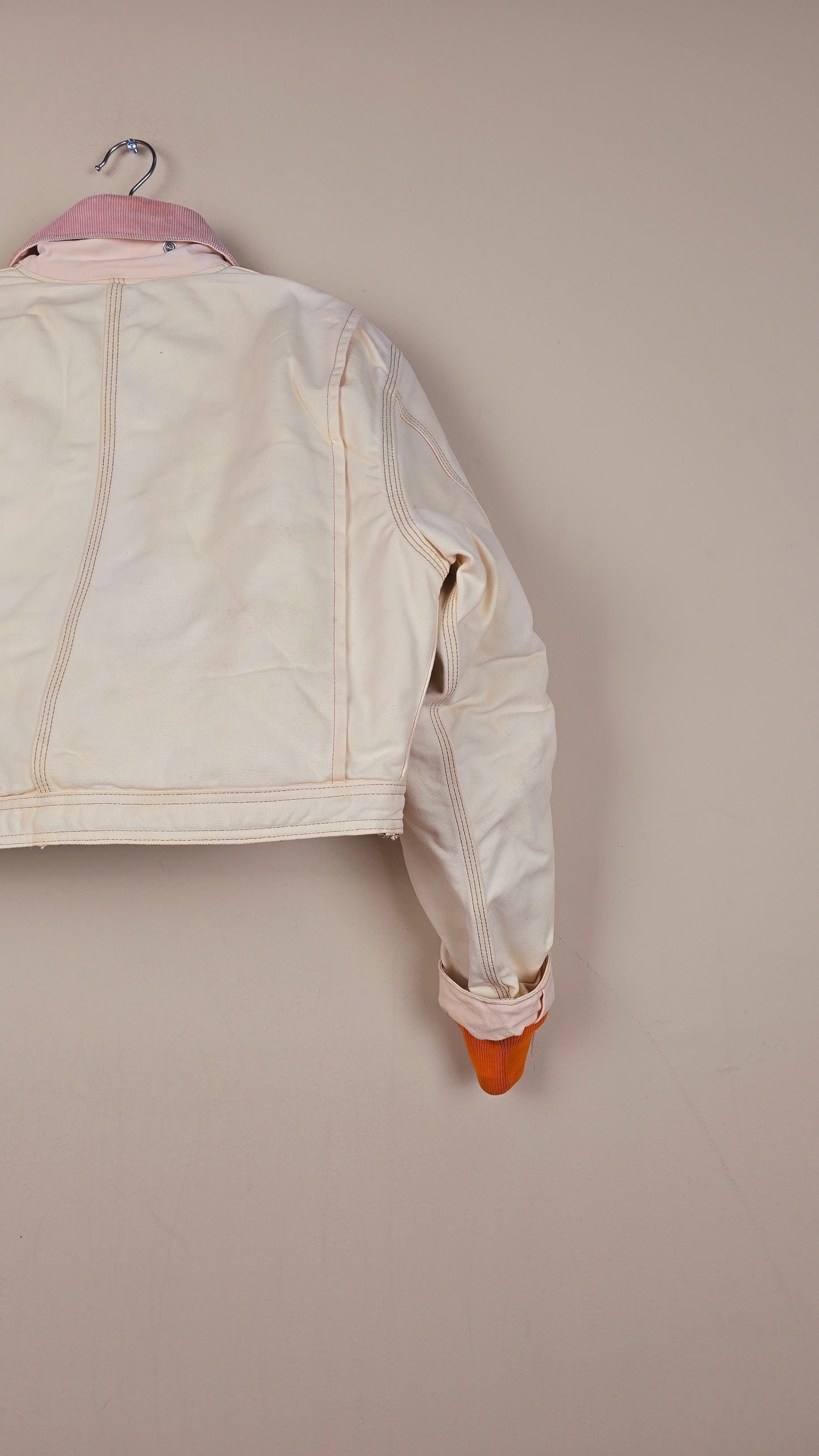 Vintage Carhartt X NY Yankees Cropped Jacket | Beige | Size S | OC1