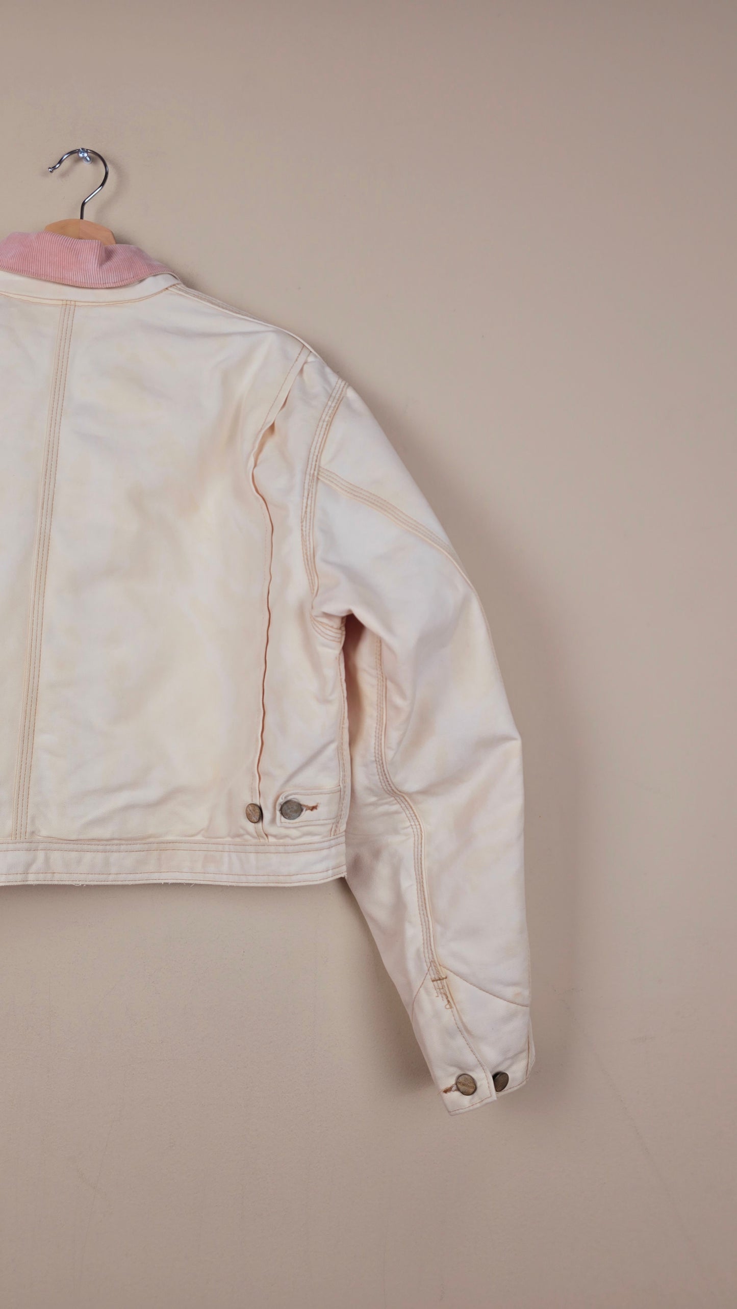 Vintage Carhartt X NY Yankees Cropped Jacket | Beige | Size M/L | OC2