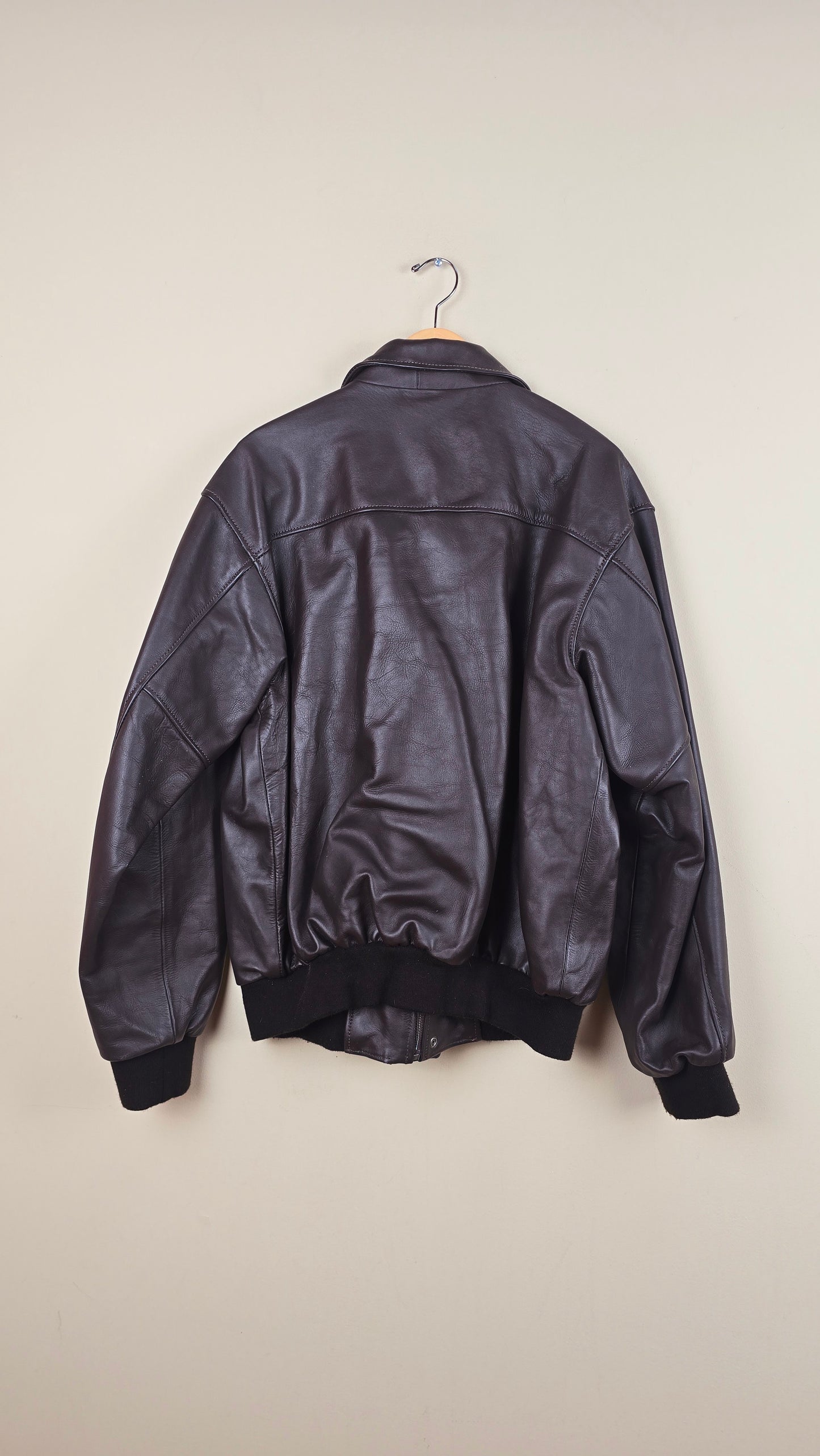 Vintage US Army Leather Jacket Issued By The White House (Size L) | VET03