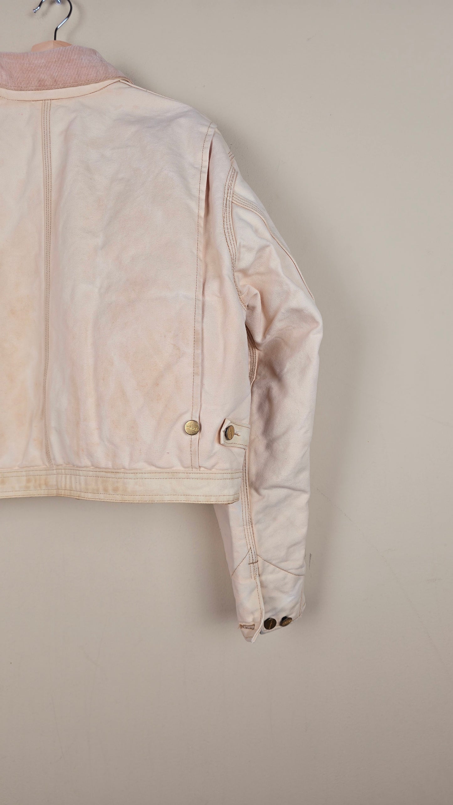 Vintage Carhartt X NY METS Cropped Jacket | Beige | Size L | 037