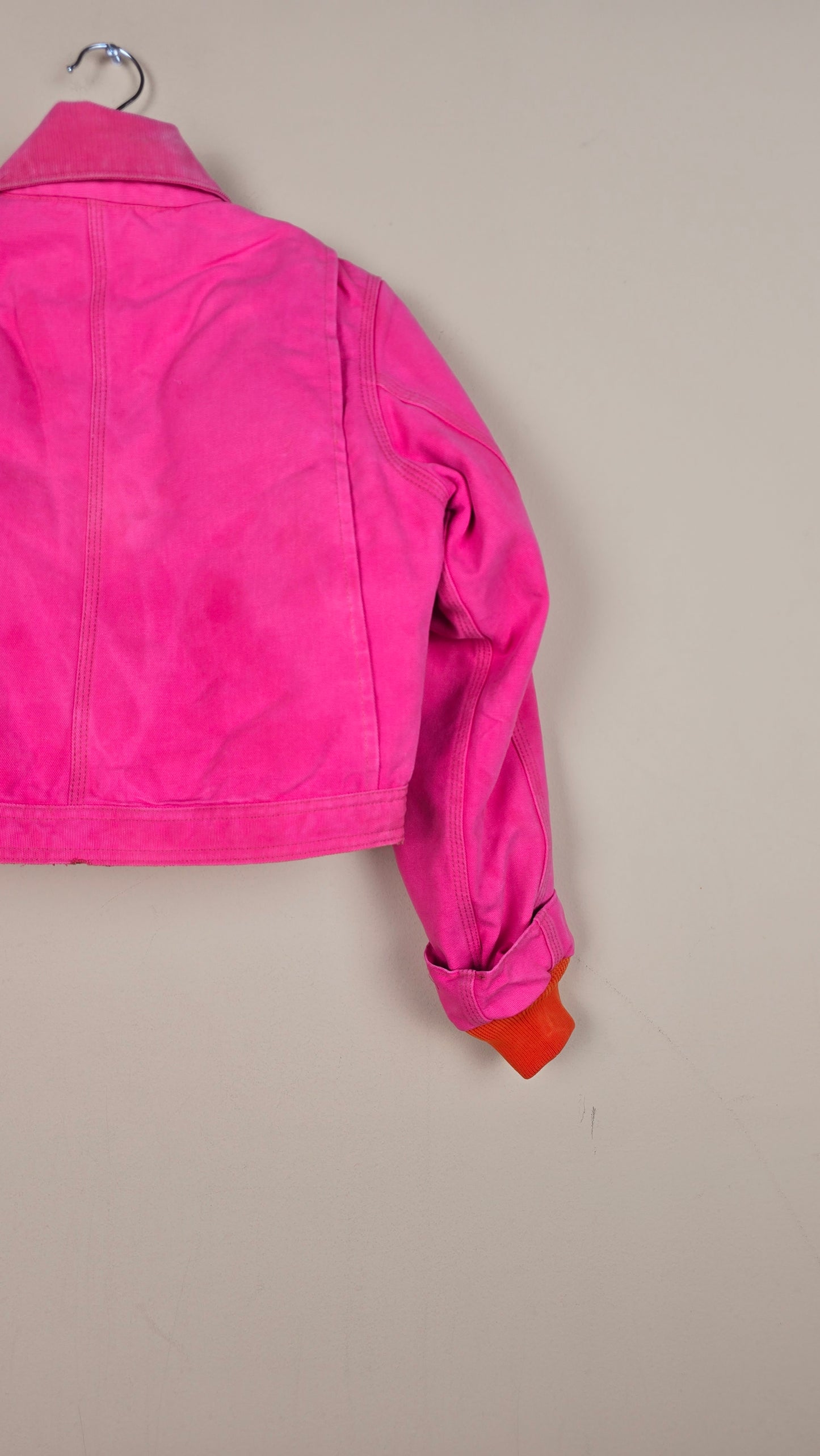 Vintage Carhartt X NY Yankees Cropped Jacket | Pink | Size XXS | 058