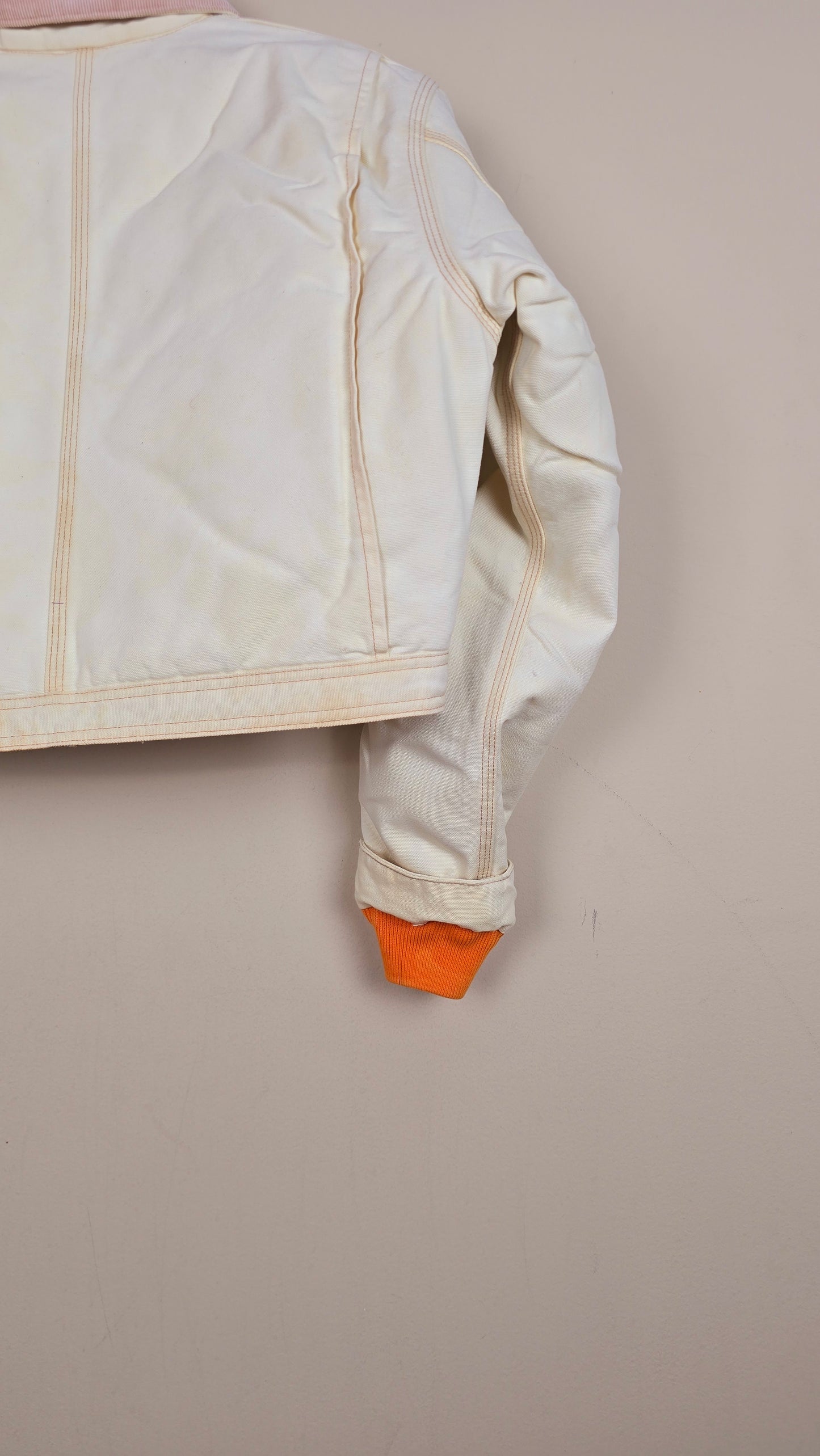 Vintage Carhartt X NY METS Cropped Jacket | Beige | Size M | 092