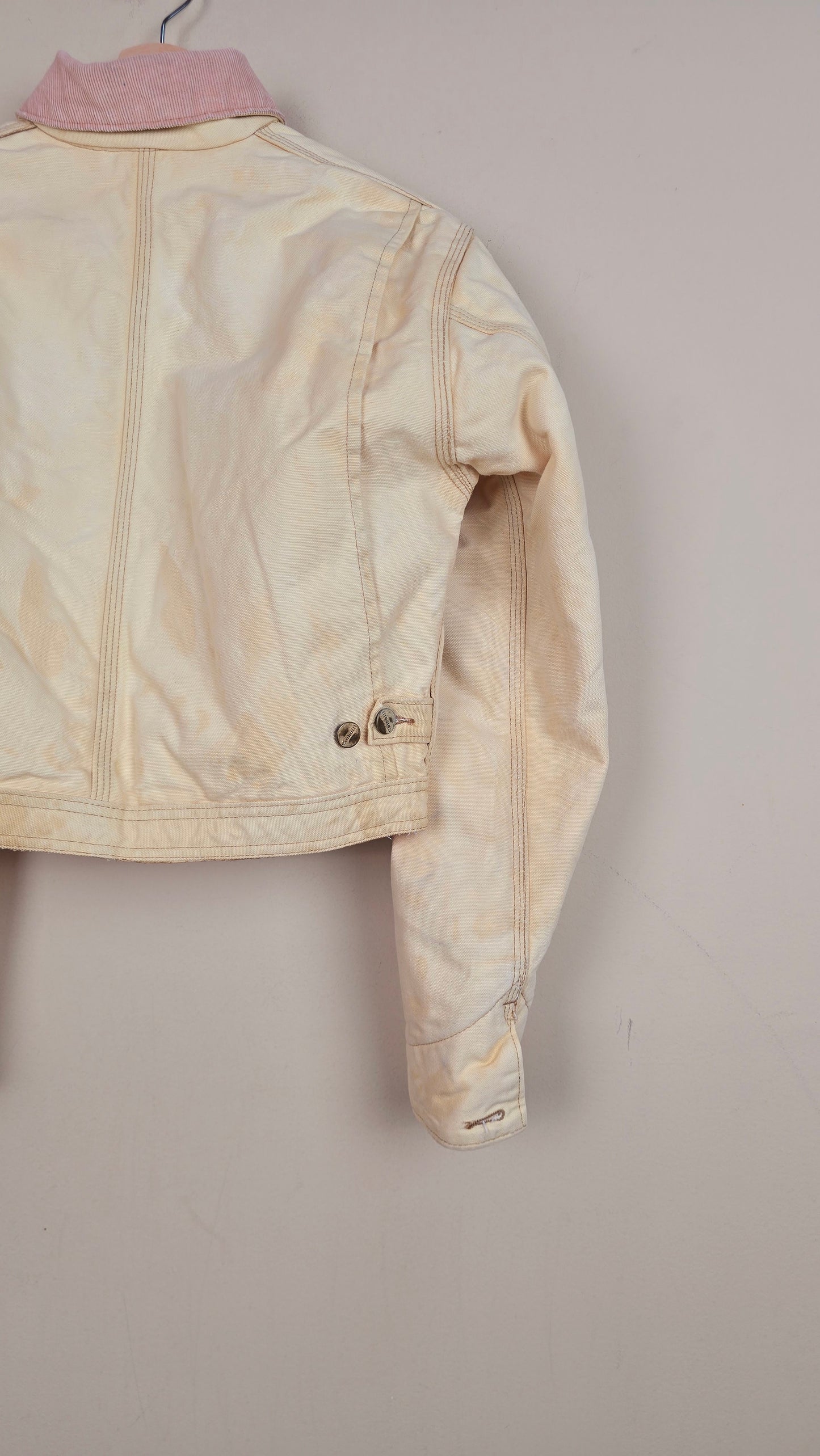 Vintage Carhartt X NY METS Cropped Jacket | Beige | Size S | 093