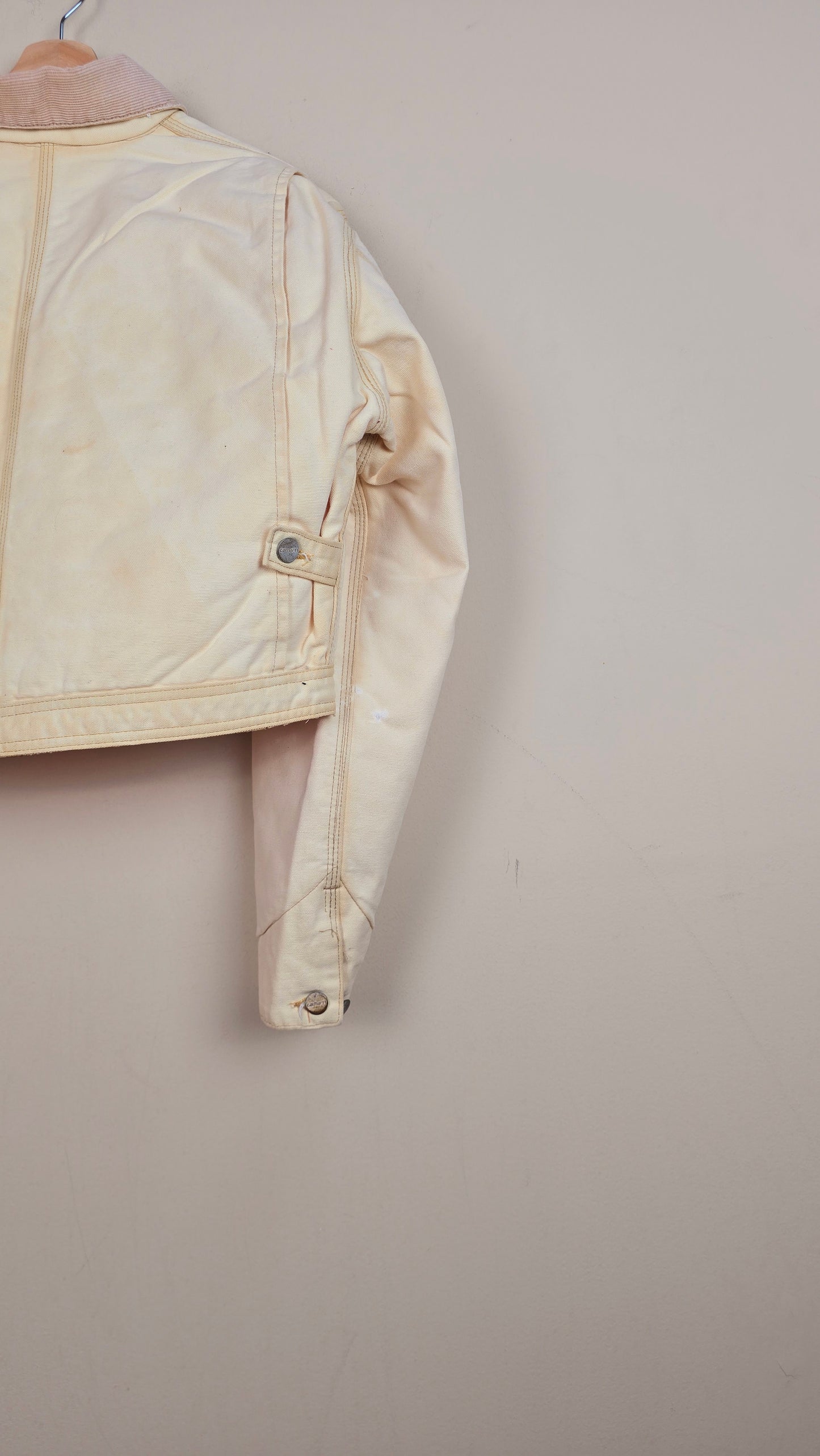 Vintage Carhartt X NY Yankees Cropped Jacket | Beige | Size M | 095