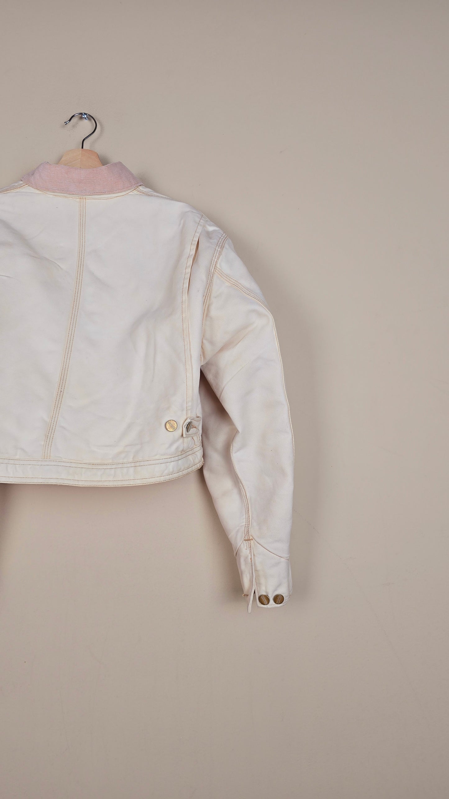 Vintage Carhartt X NY Yankees Cropped Jacket | Beige | Size M | 120