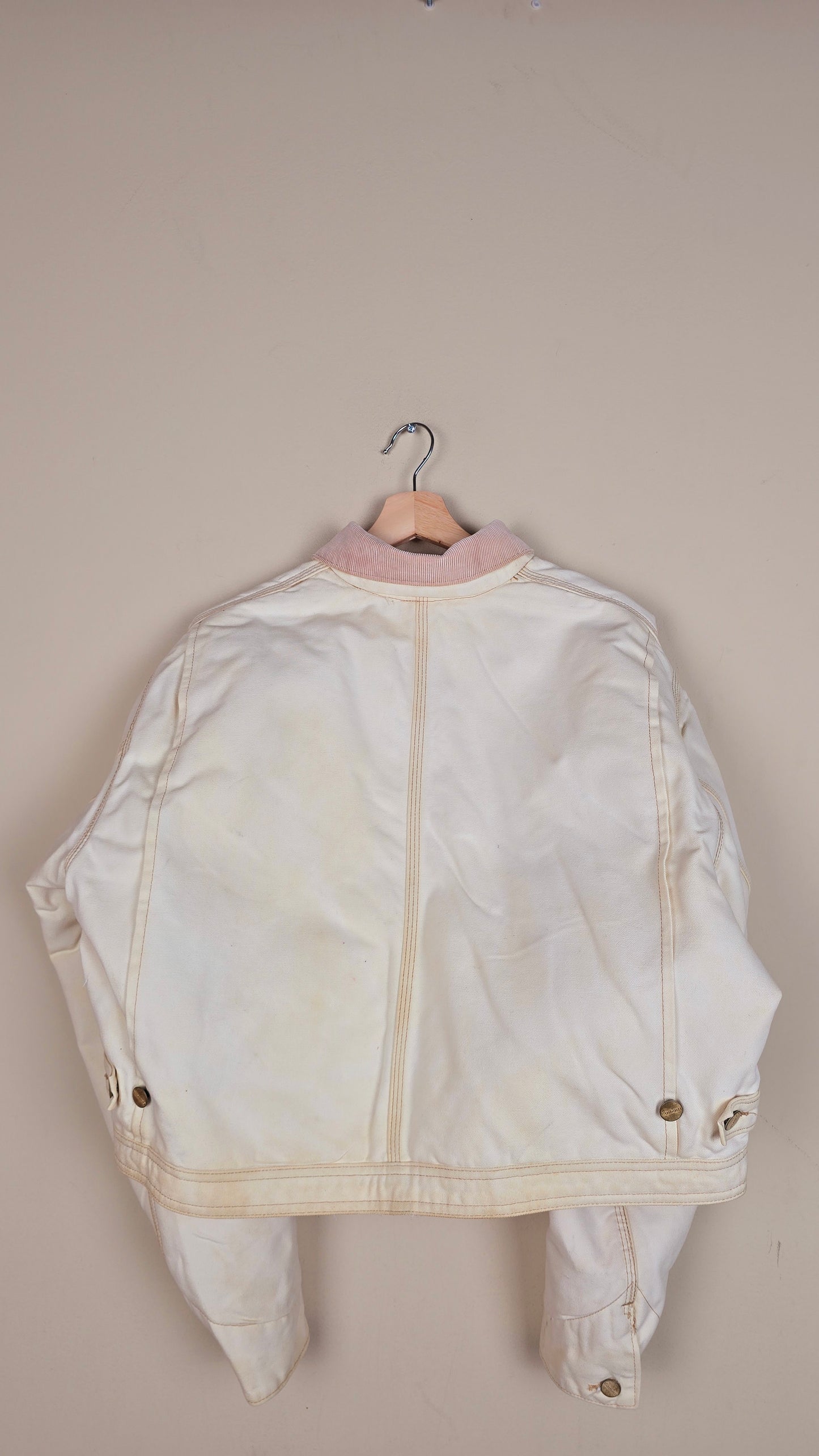 Vintage Carhartt X NY Yankees Cropped Jacket | Beige | Size S | 122