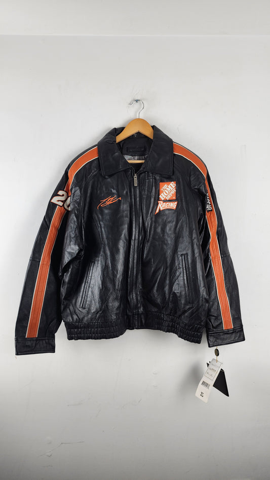 Vintage Excelled Home Depot Leather Nascar Jacket