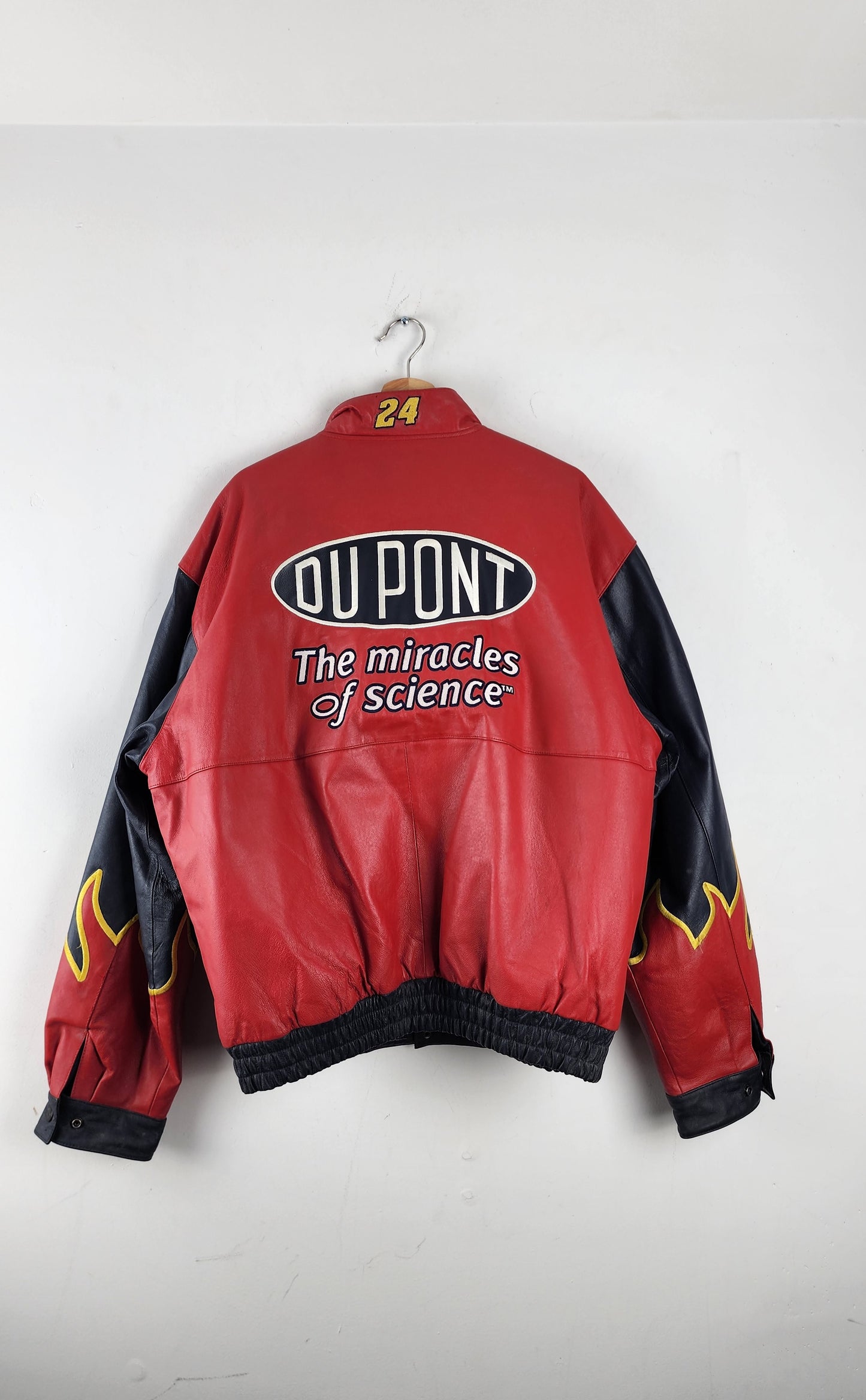 Vintage Chase Authentics Dupont Leather Nascar Jacket