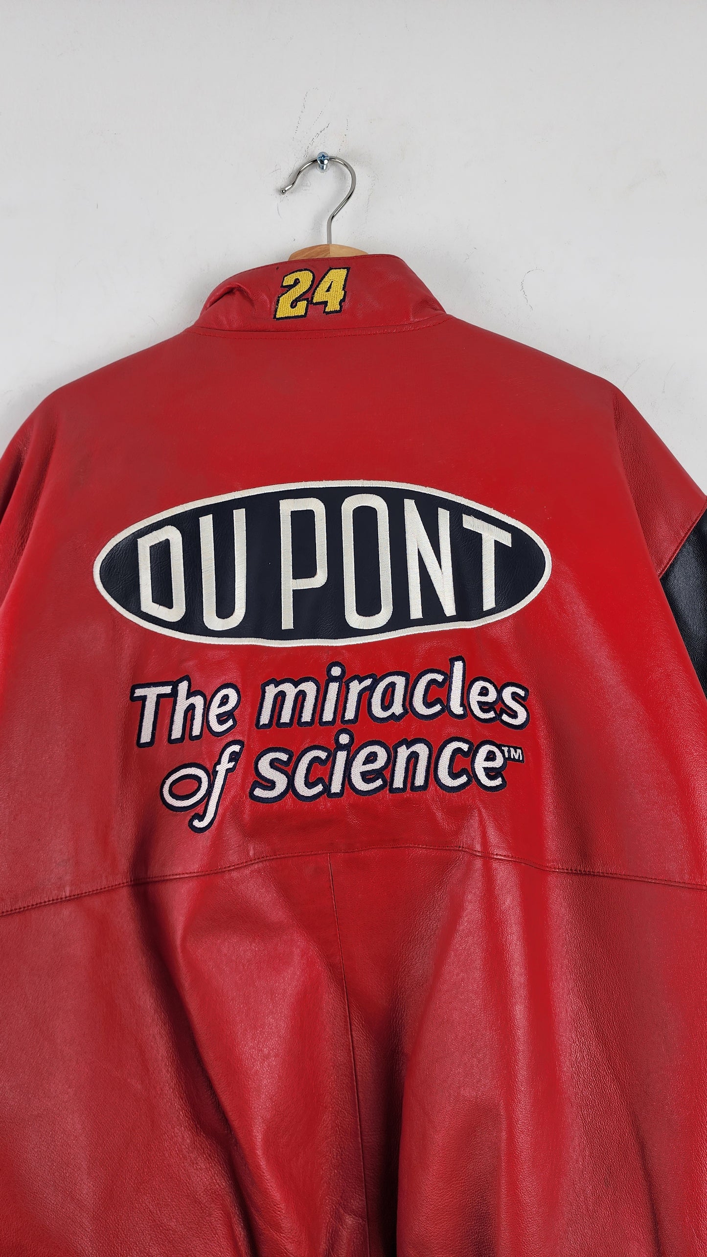 Vintage Chase Authentics Dupont Leather Nascar Jacket