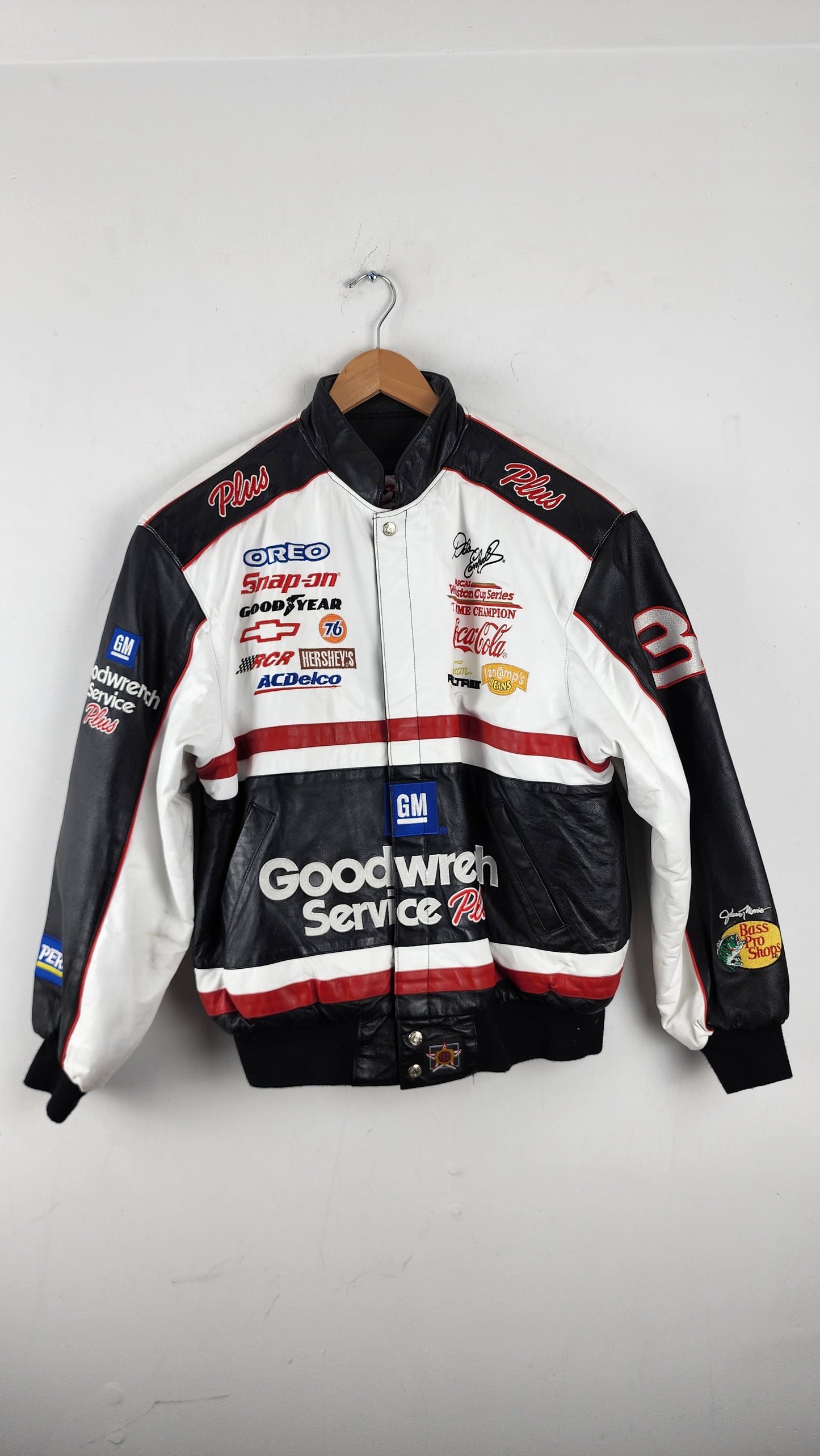 Vintage Chase Authentics GoodWrench Leather Nascar Jacket