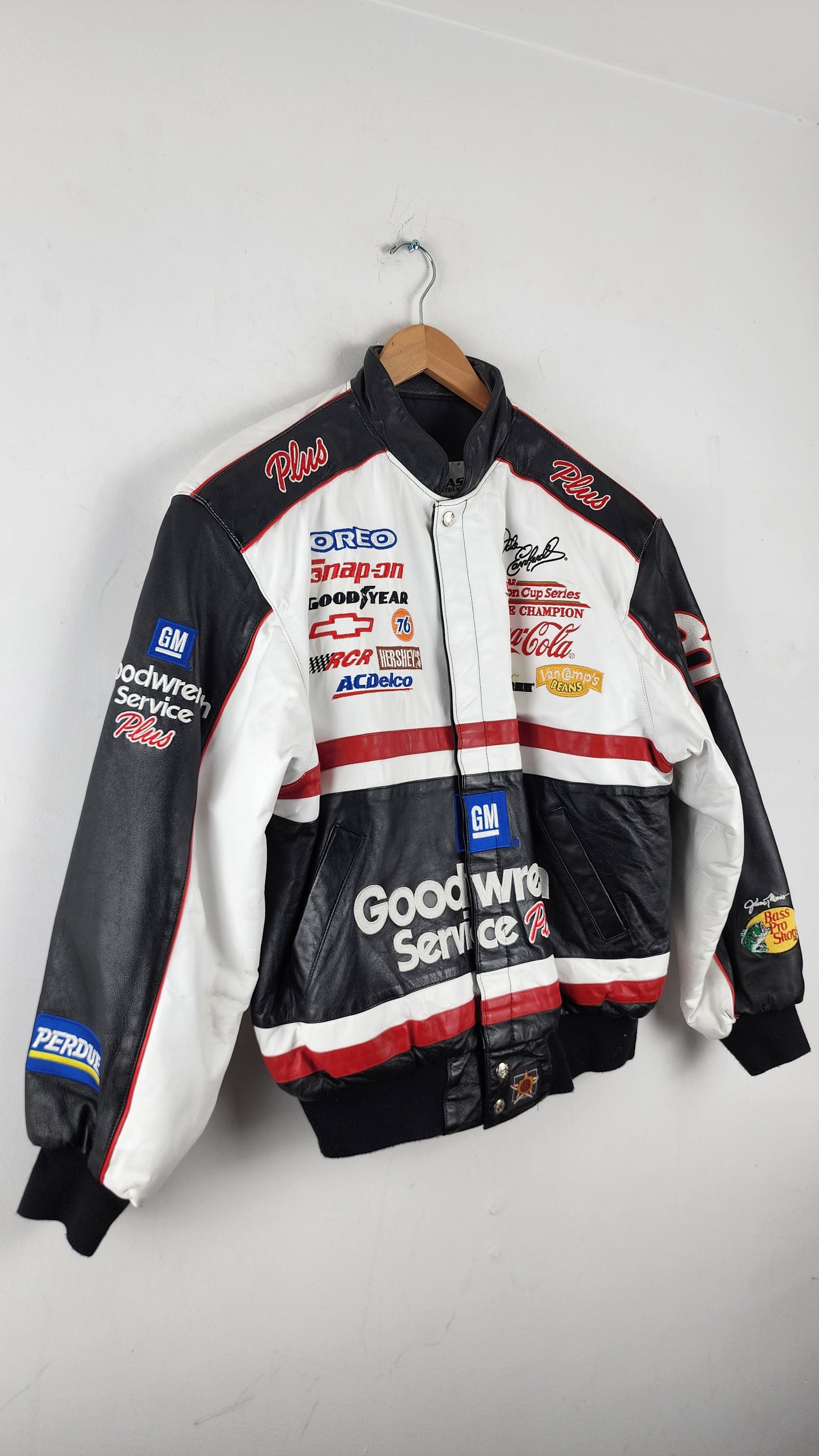 Vintage Chase Authentics GoodWrench Leather Nascar Jacket