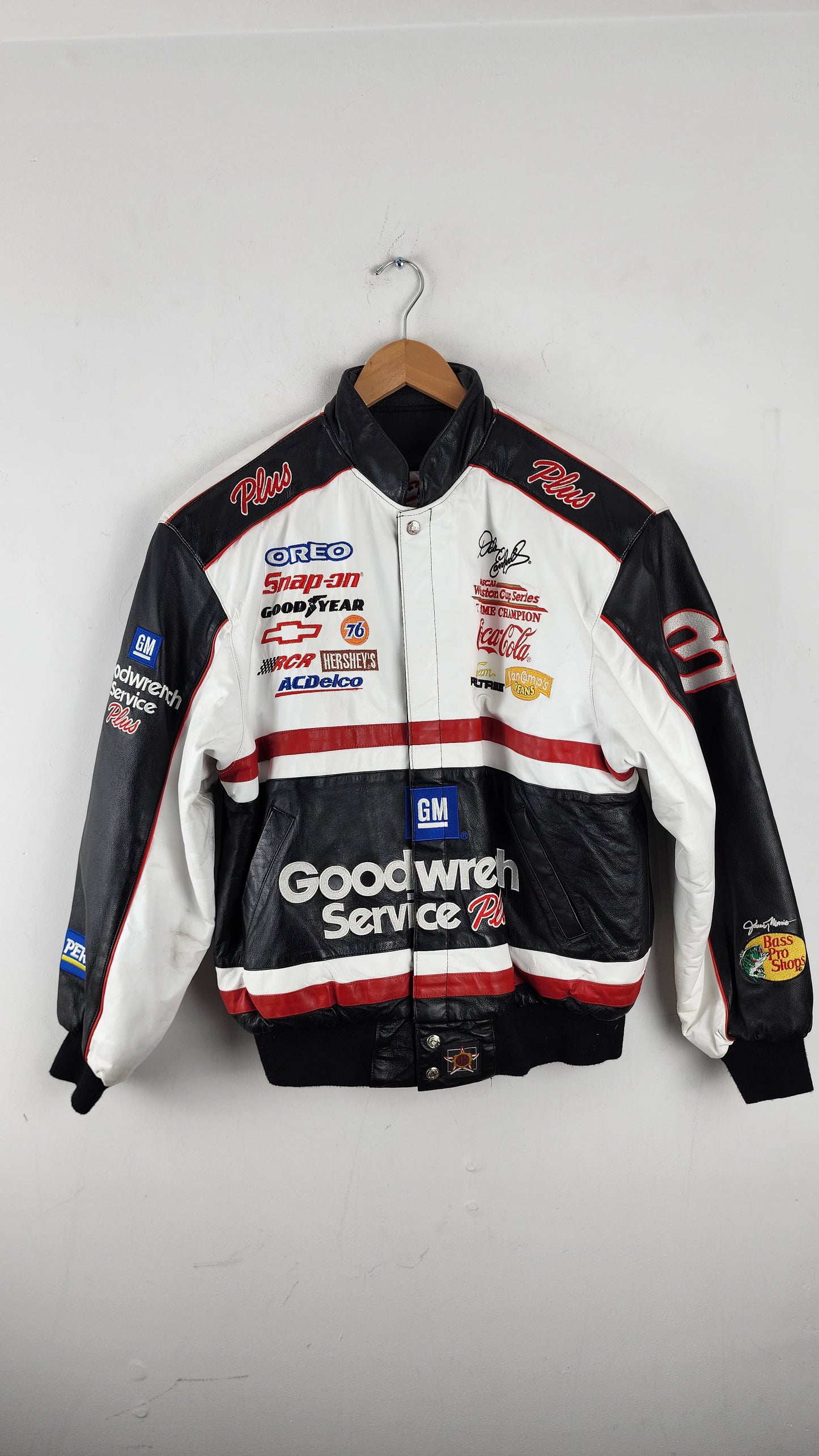 Vintage Chase Authentics GoodWrench Leather Nascar Jacket