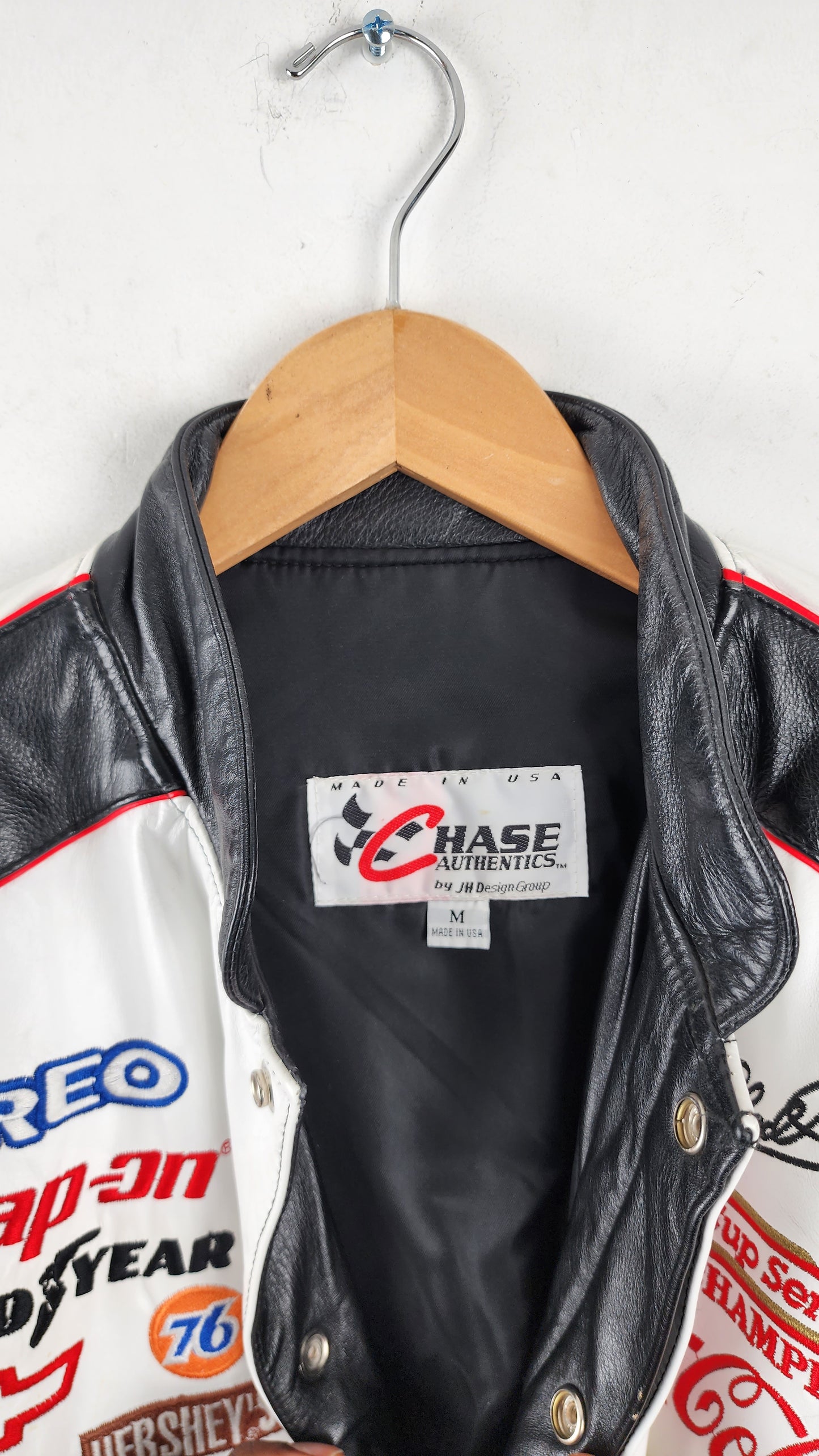 Vintage Chase Authentics GoodWrench Leather Nascar Jacket