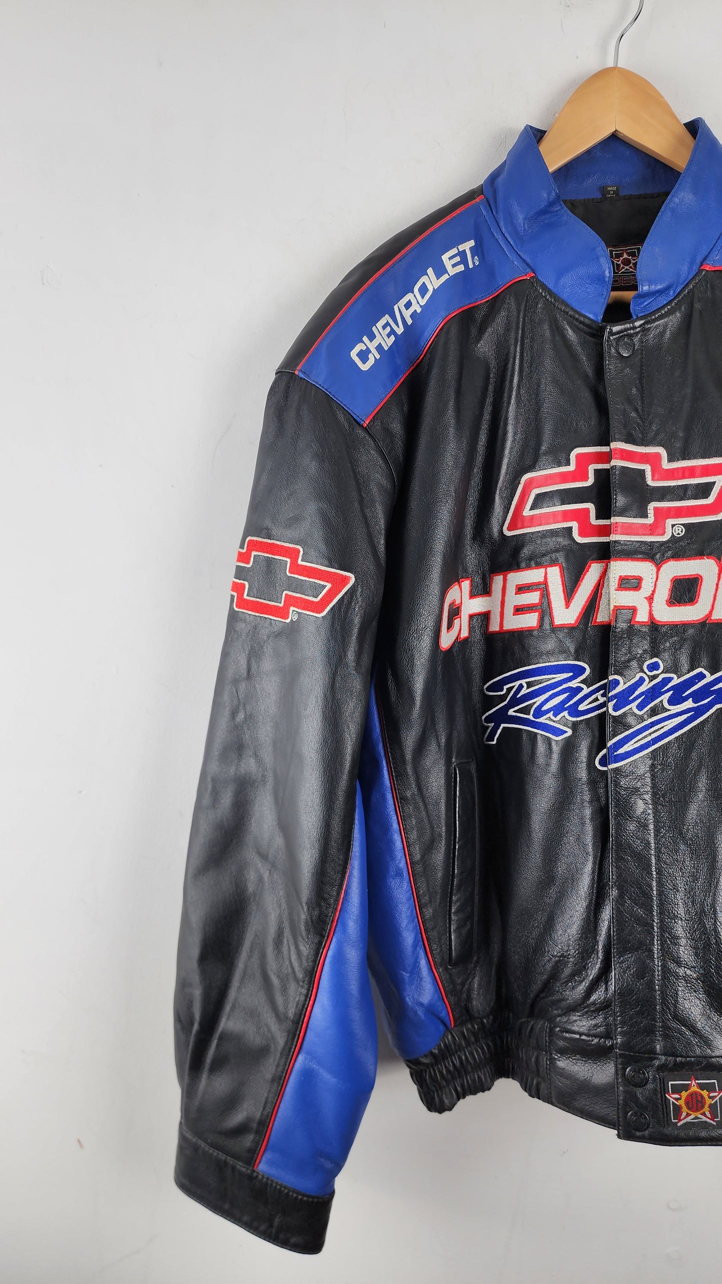 Vintage Jeff Hamilton JH Designs Chevrolet Nascar Leather Jacket