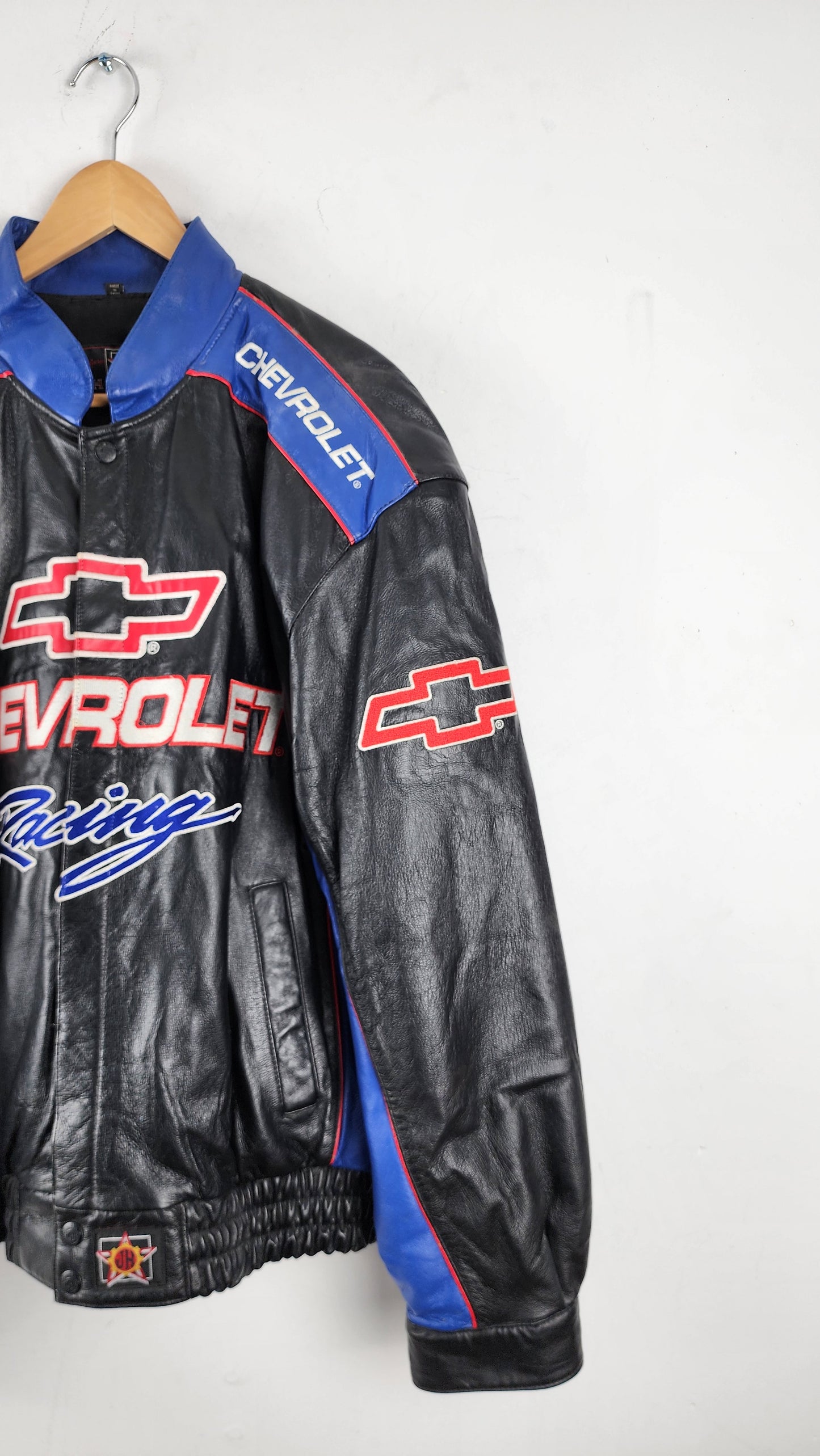 Vintage Jeff Hamilton JH Designs Chevrolet Nascar Leather Jacket