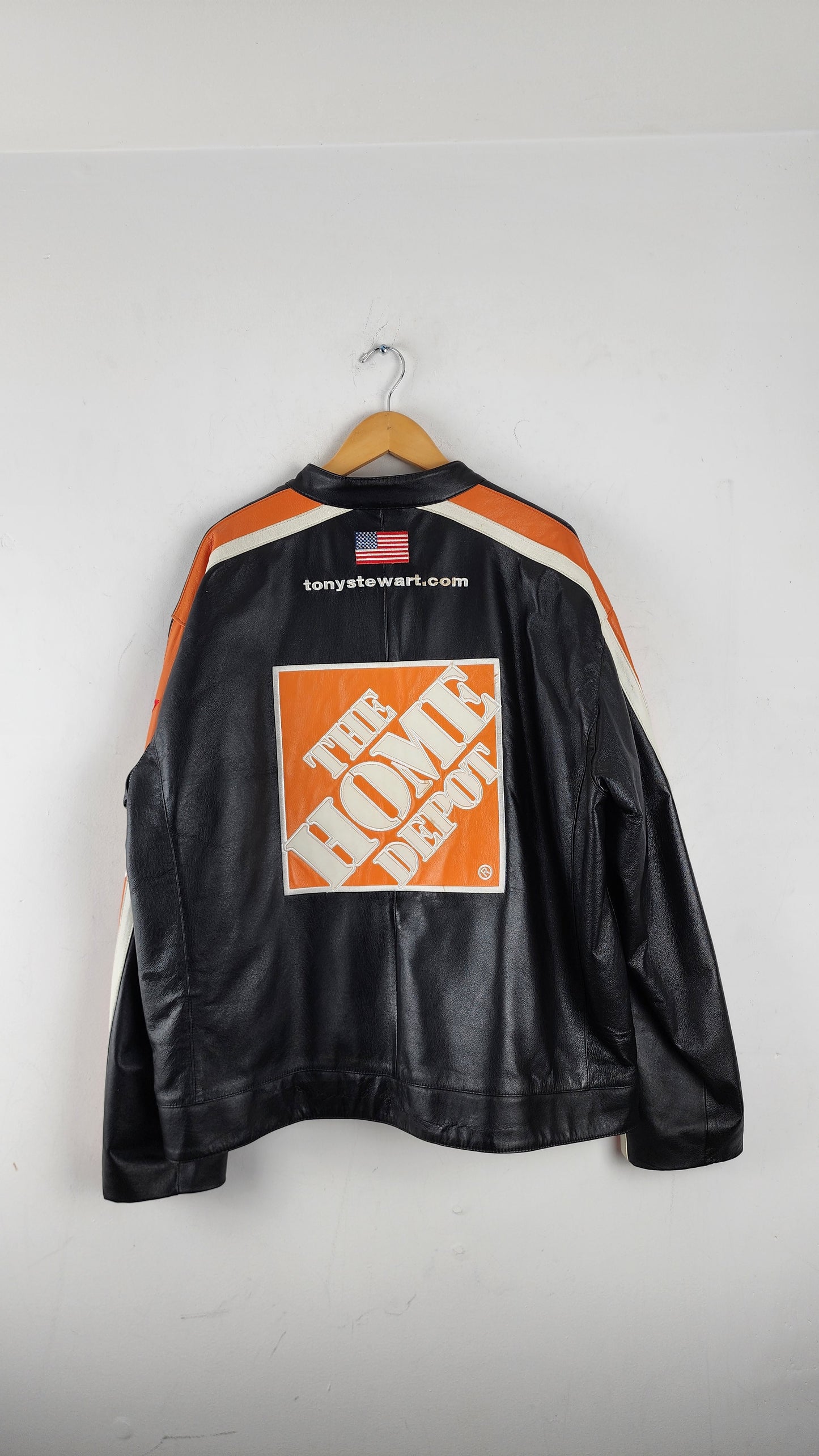 Vintage Home Depot Leather Nascar Jacket