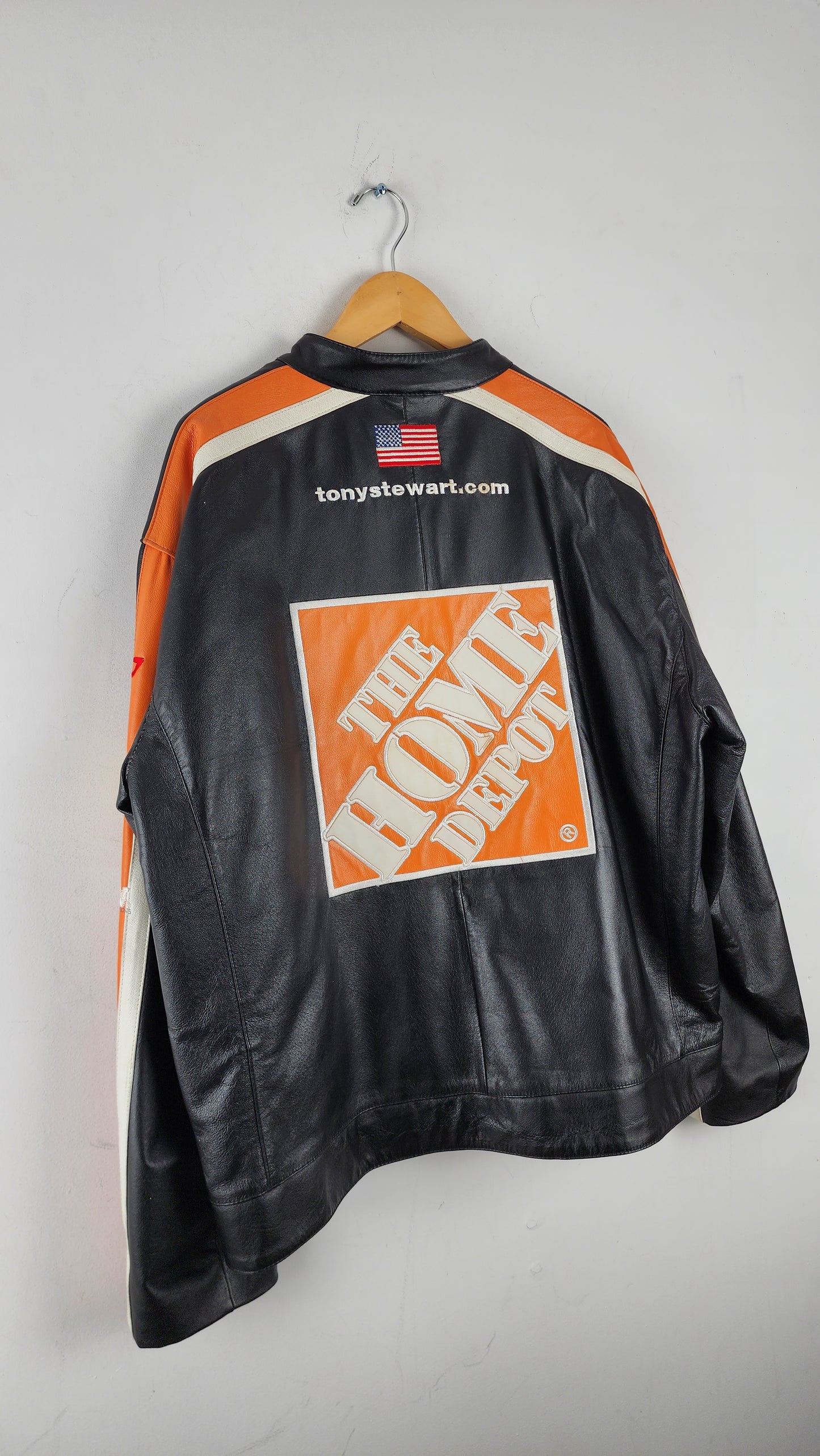 Vintage Home Depot Leather Nascar Jacket