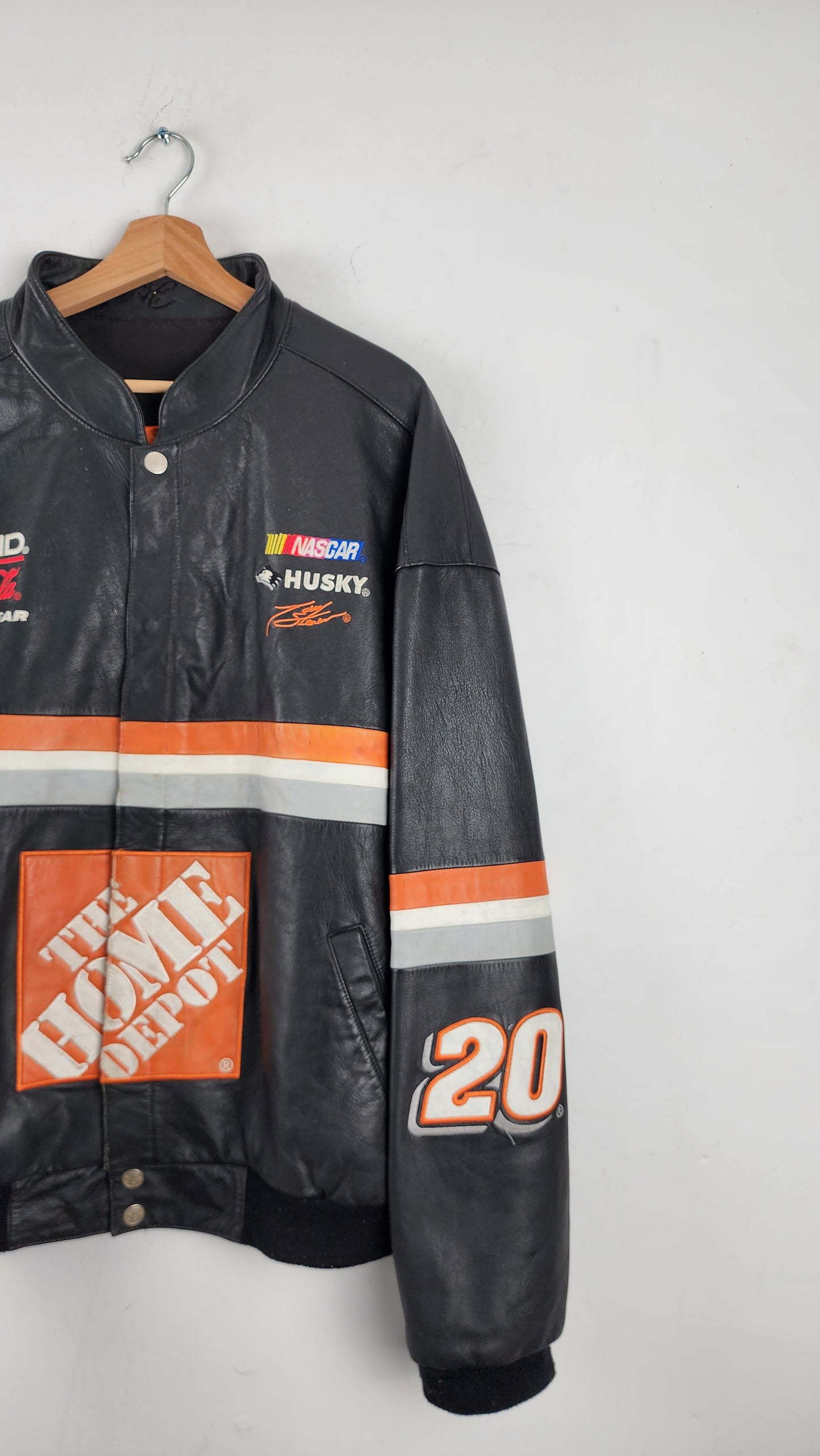 Reversible Chase Authentics Home Depot Nascar Leather Jacket