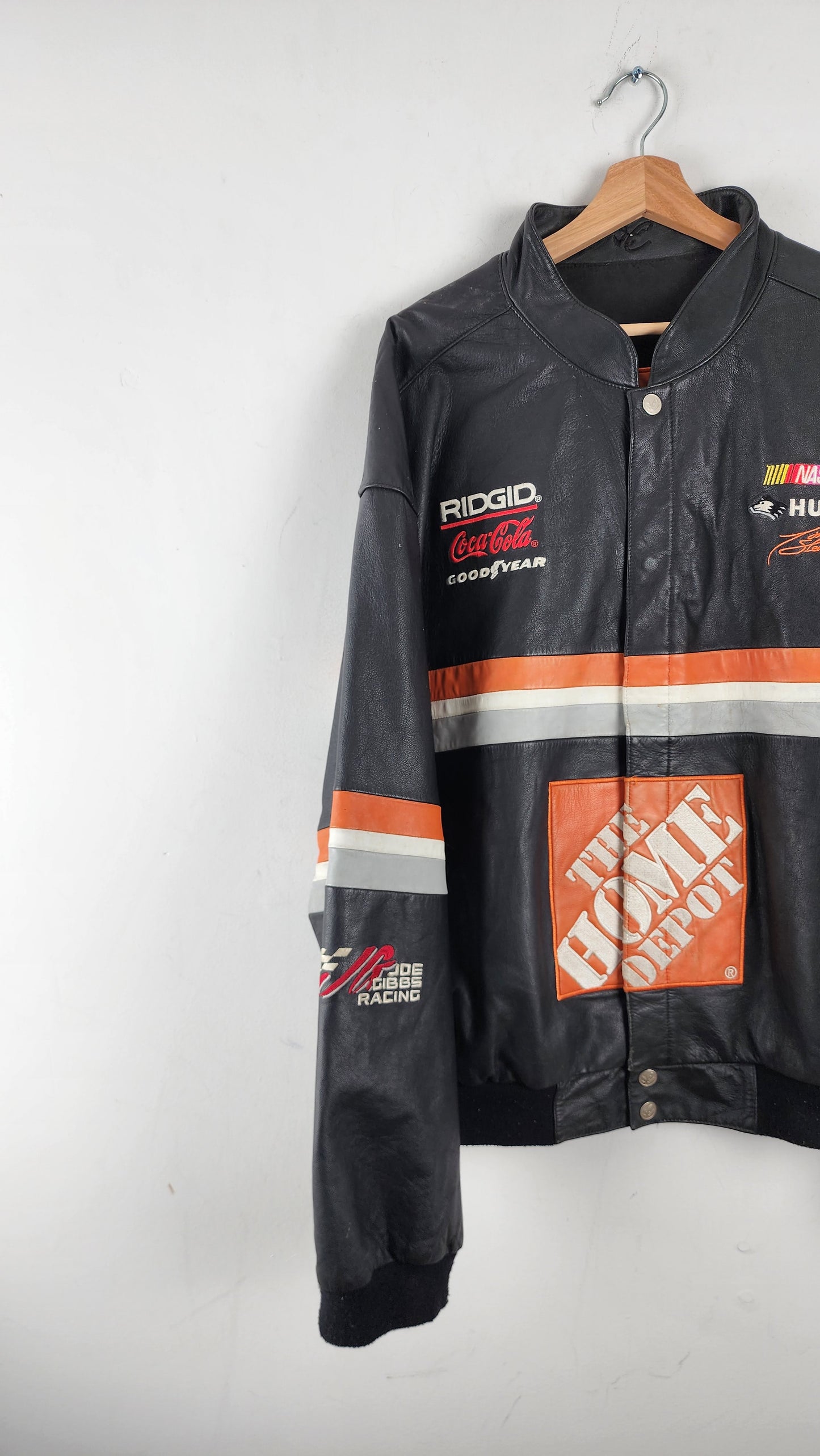 Reversible Chase Authentics Home Depot Nascar Leather Jacket