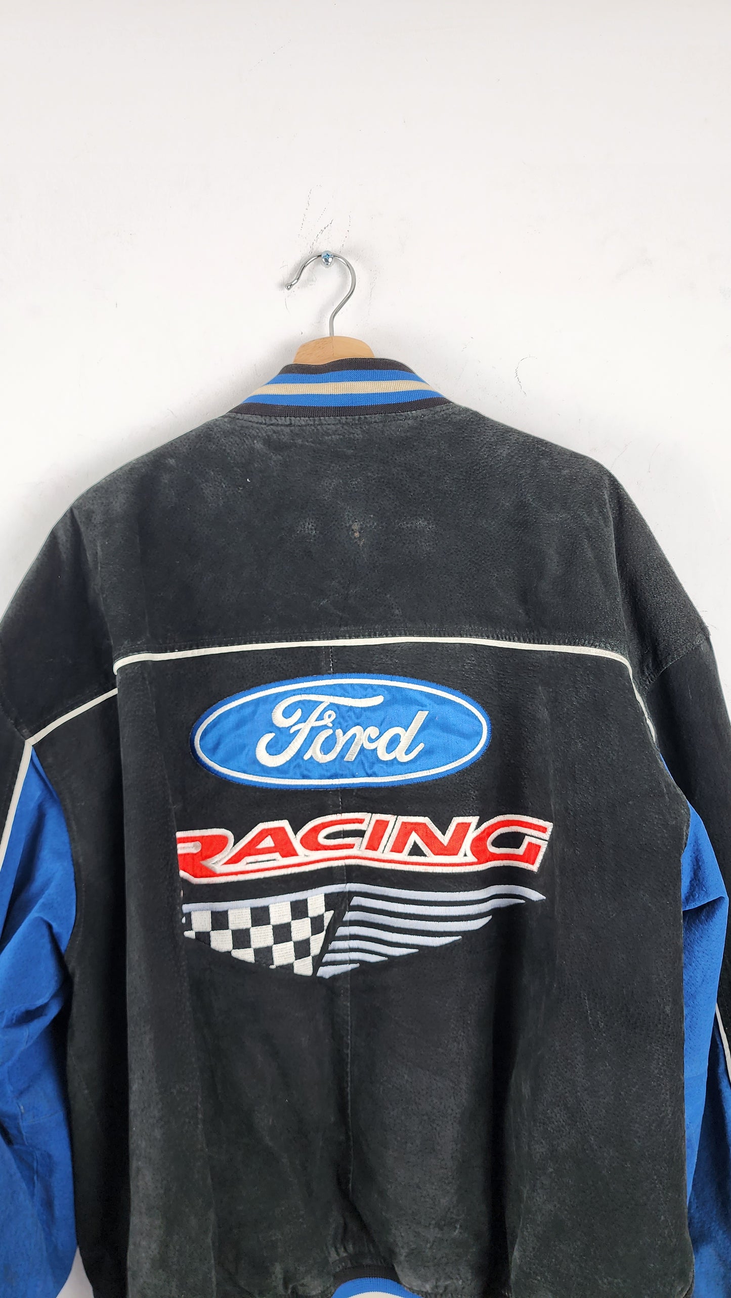 Vintage Essex Ford Racing Nascar Leather Jacket