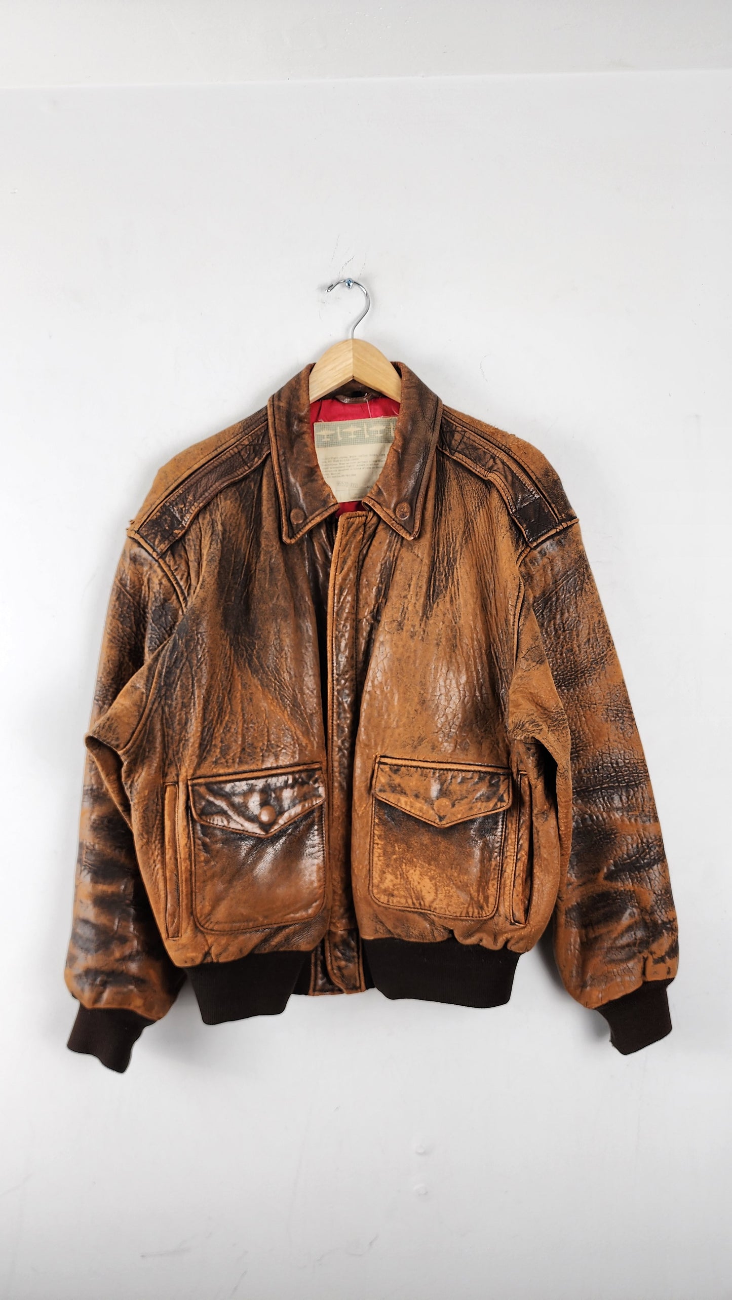 80s GAP Brown Vintage Leather Jacket