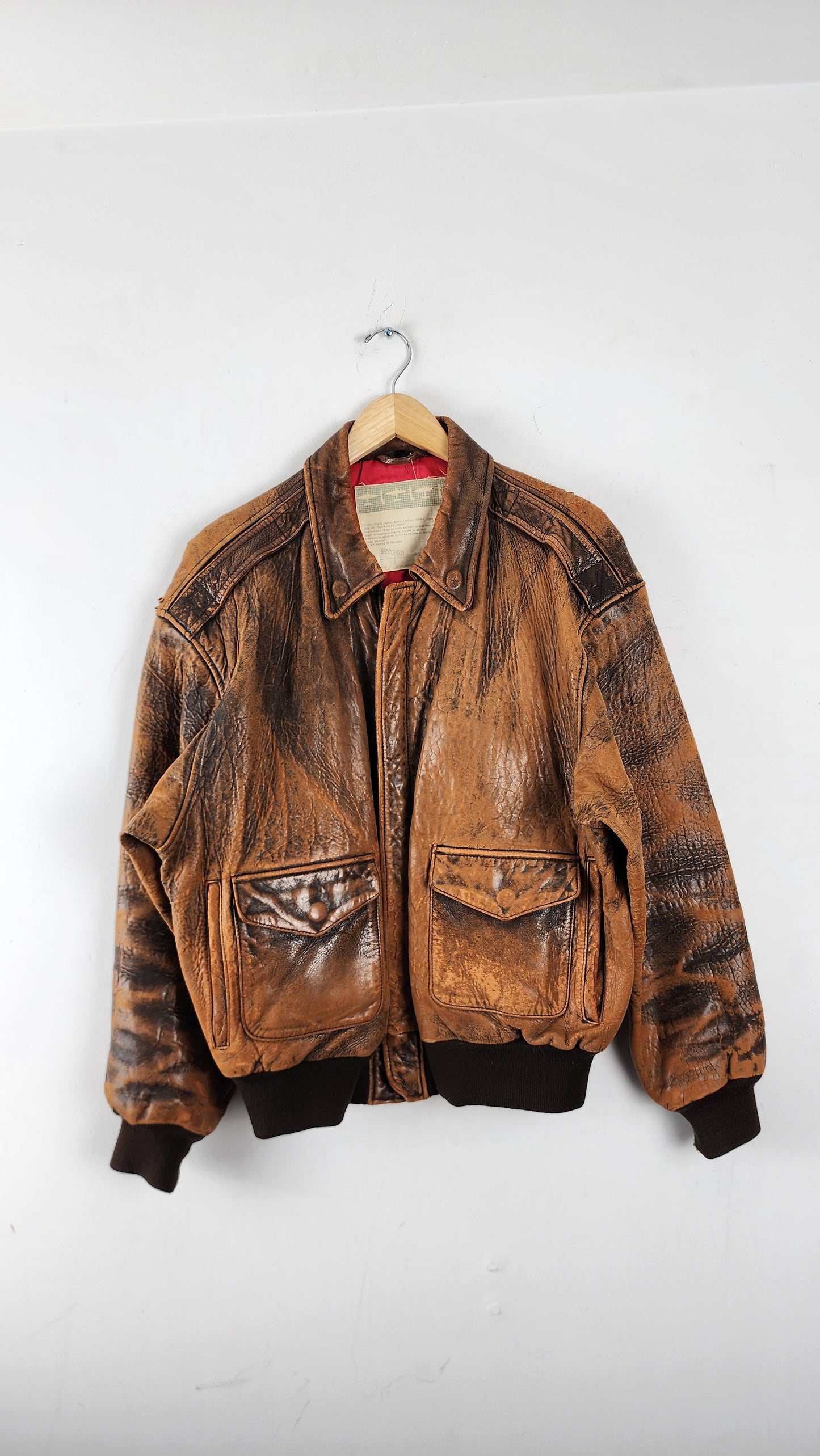 80s GAP Brown Vintage Leather Jacket