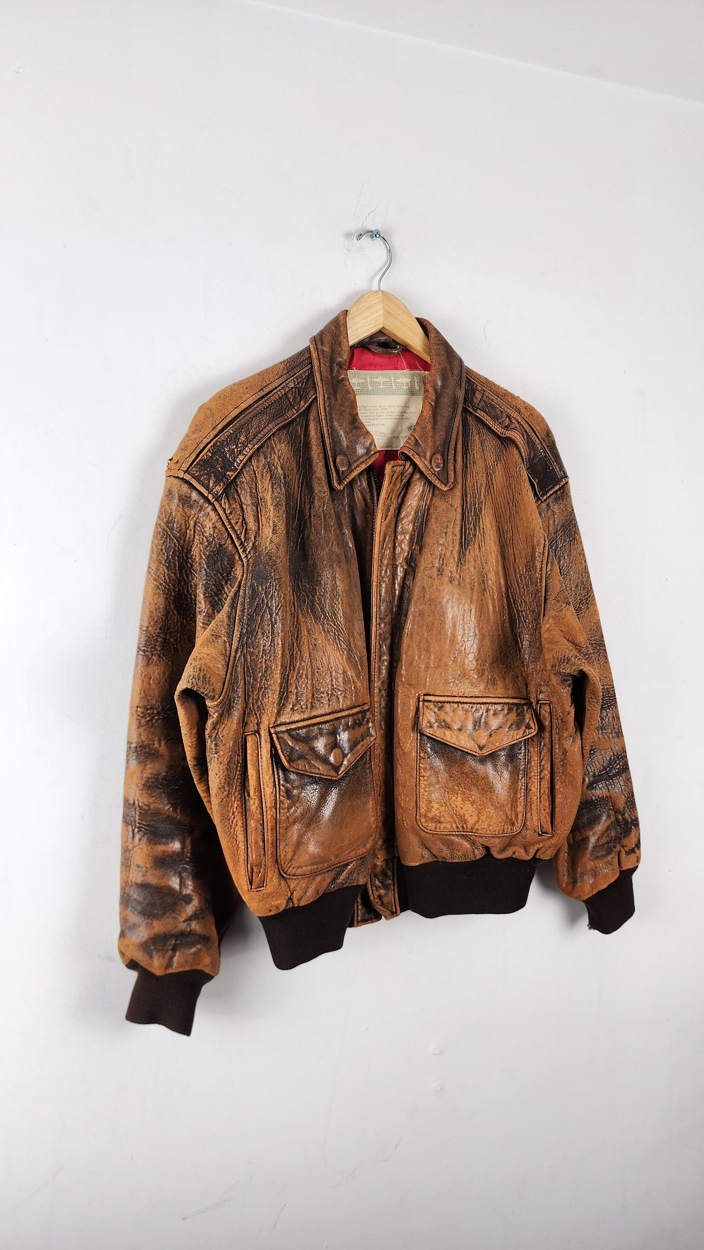 80s GAP Brown Vintage Leather Jacket